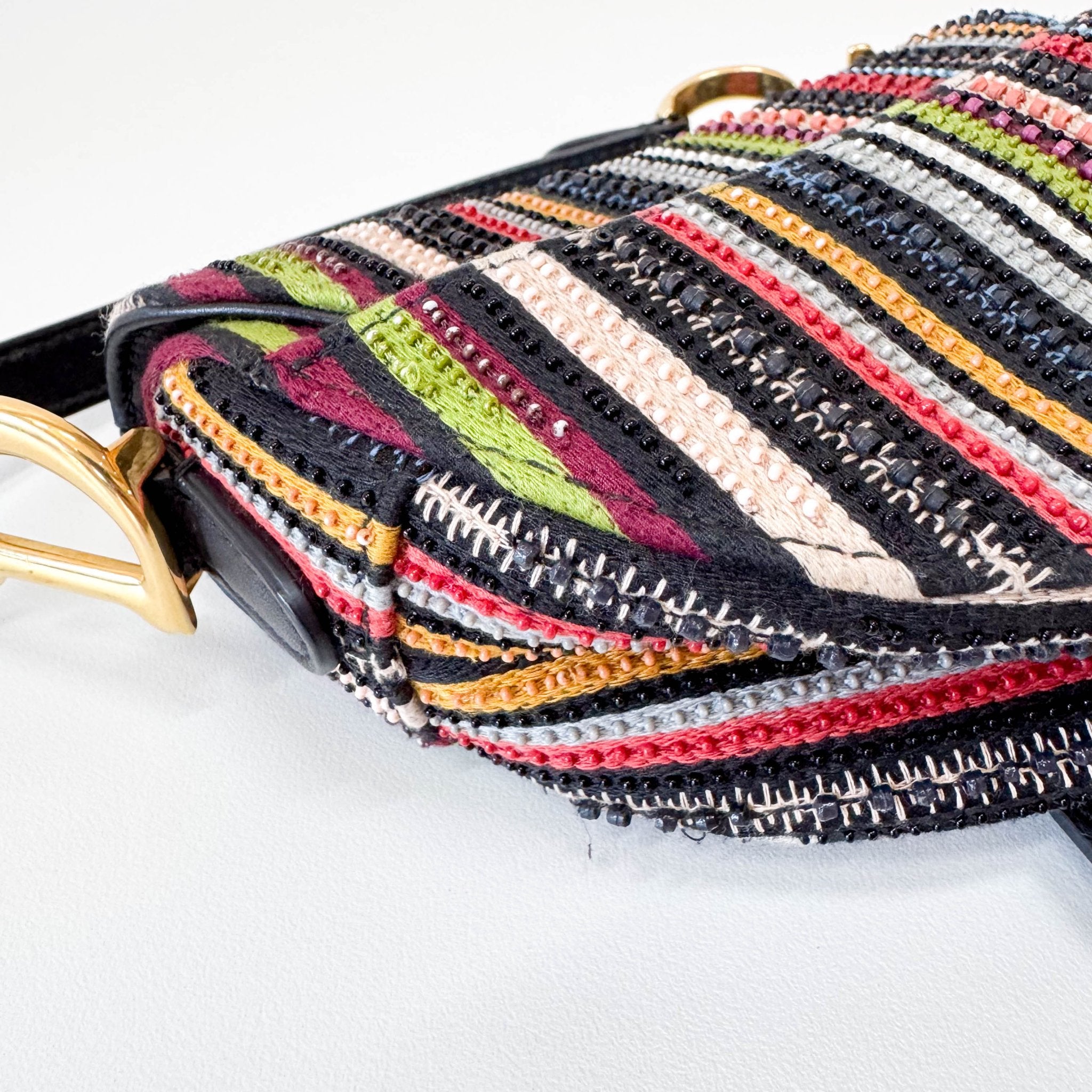 DIOR Multi - colour Beaded Mini Saddle, in , Sold by HIVE PRELOVED - Handle Bags, Shoulder Bags,