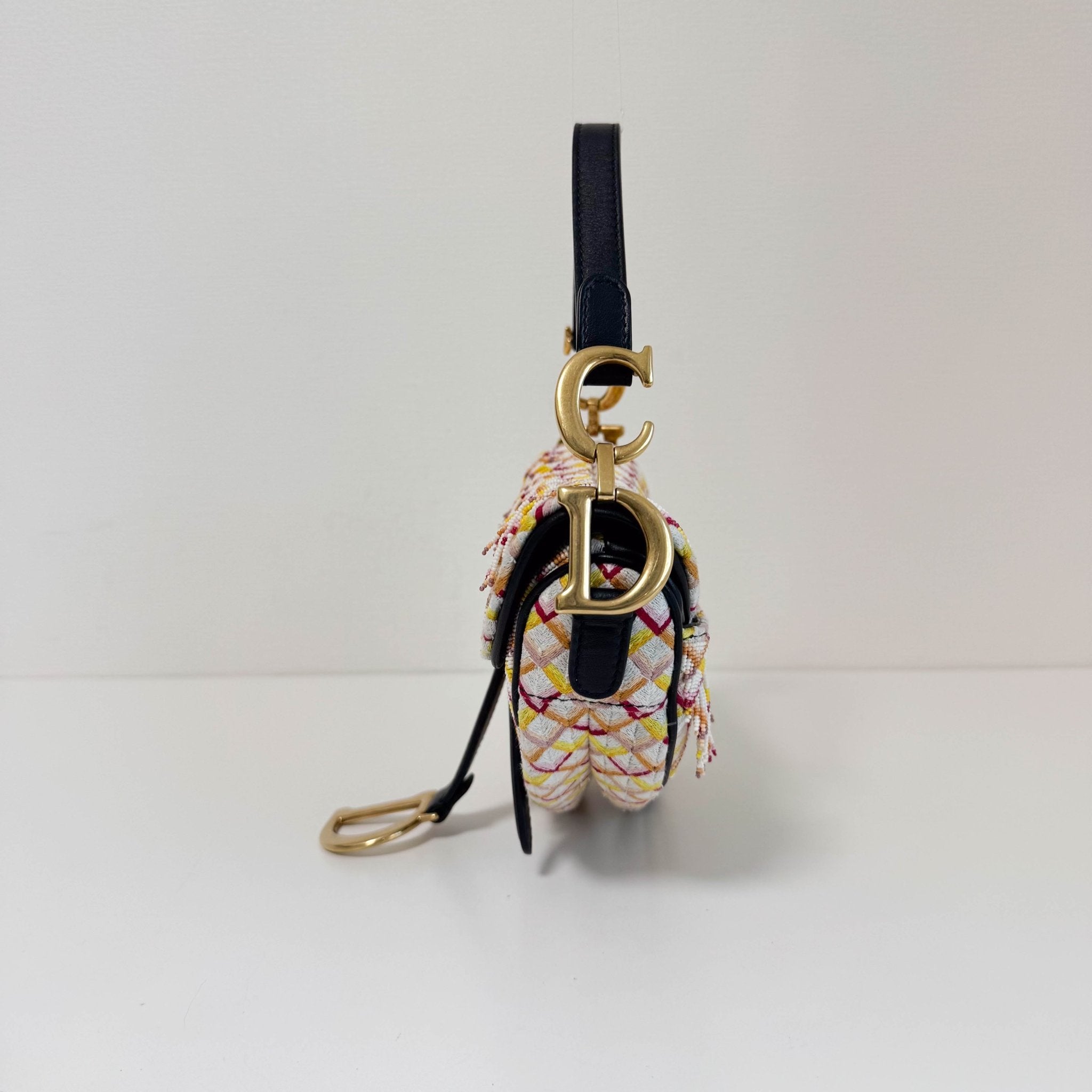 DIOR Multicolor Beaded Tassel Mini Saddle Bag, in , Sold by HIVE PRELOVED - Handle Bags, ,