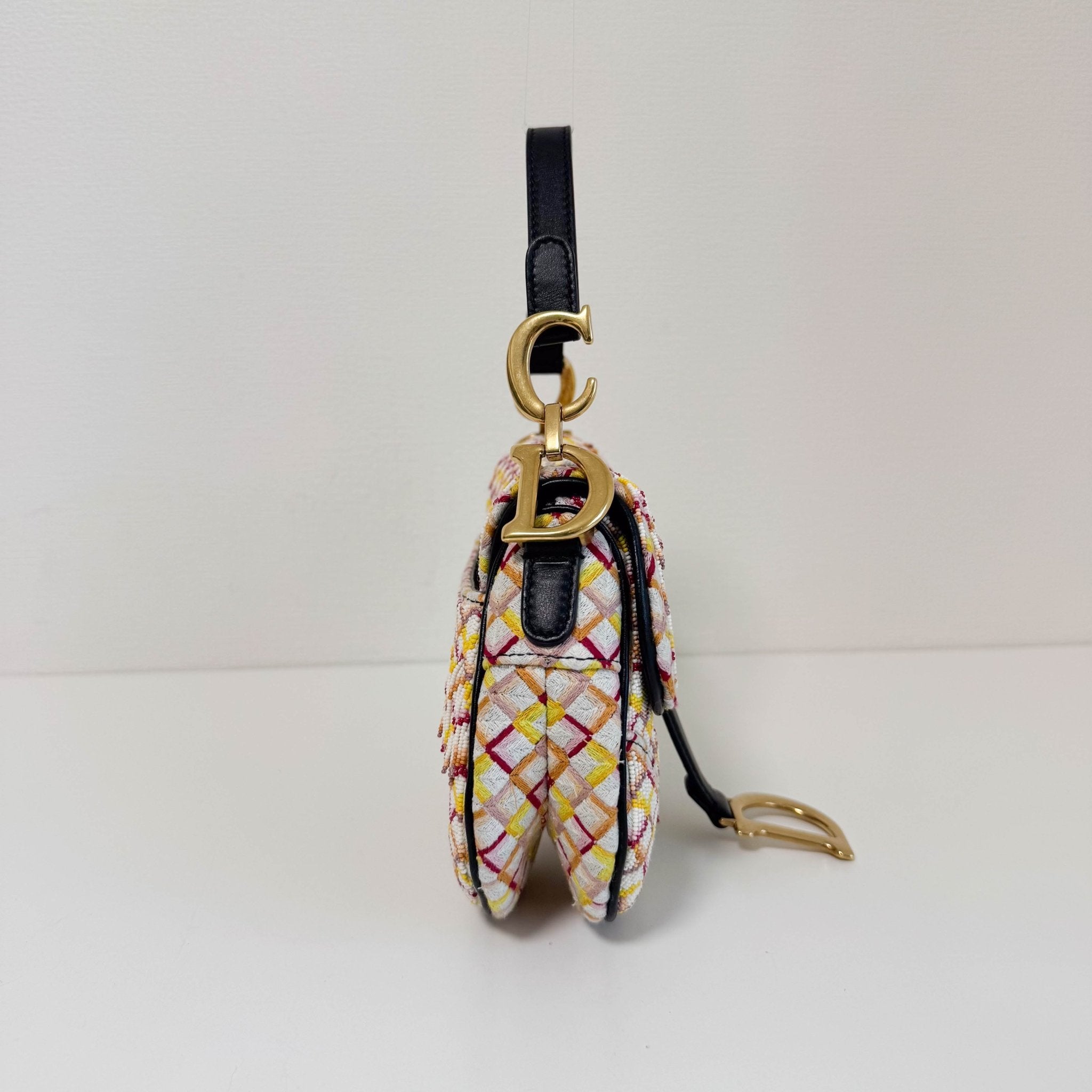 DIOR Multicolor Beaded Tassel Mini Saddle Bag, in , Sold by HIVE PRELOVED - Handle Bags, ,