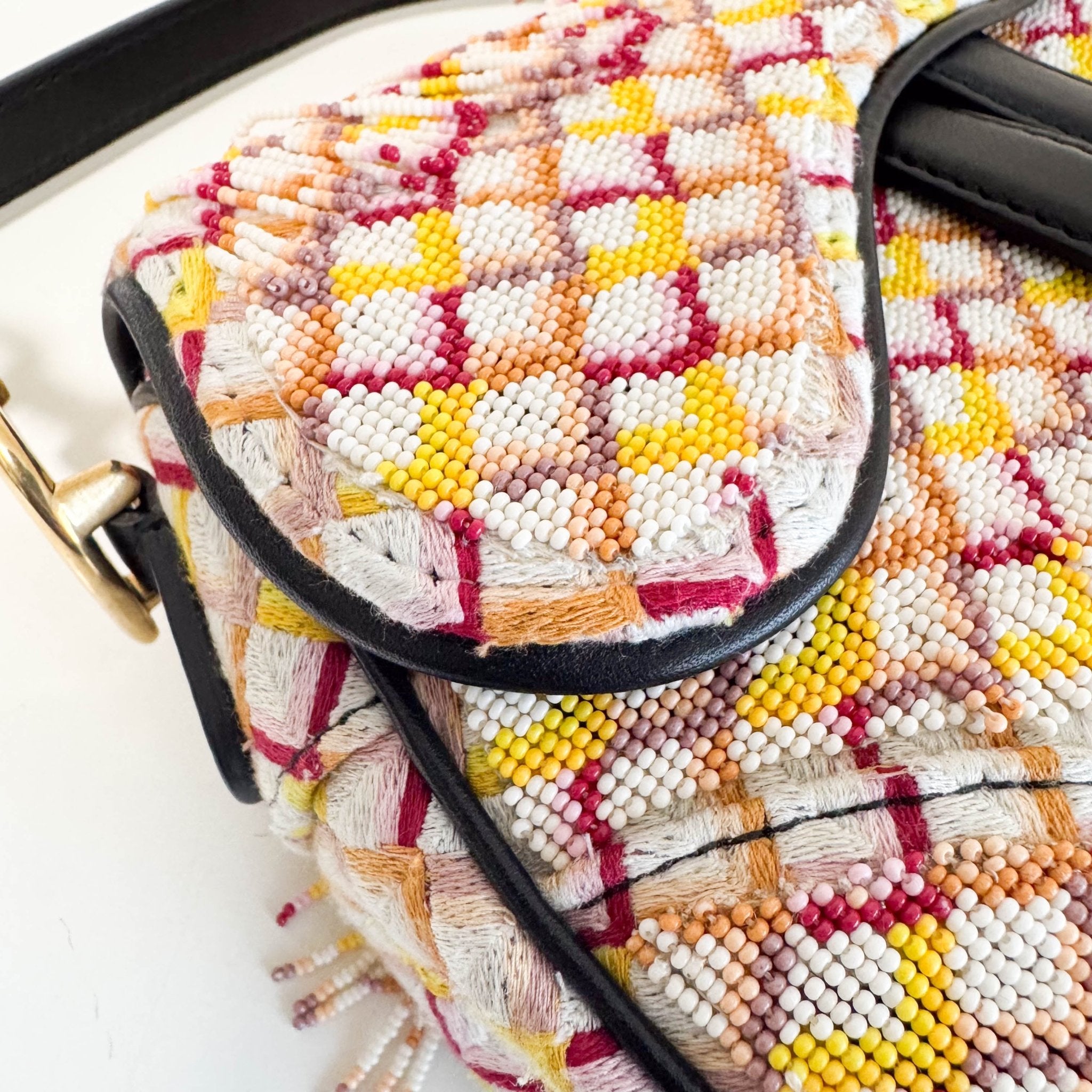 DIOR Multicolor Beaded Tassel Mini Saddle Bag, in , Sold by HIVE PRELOVED - Handle Bags, ,