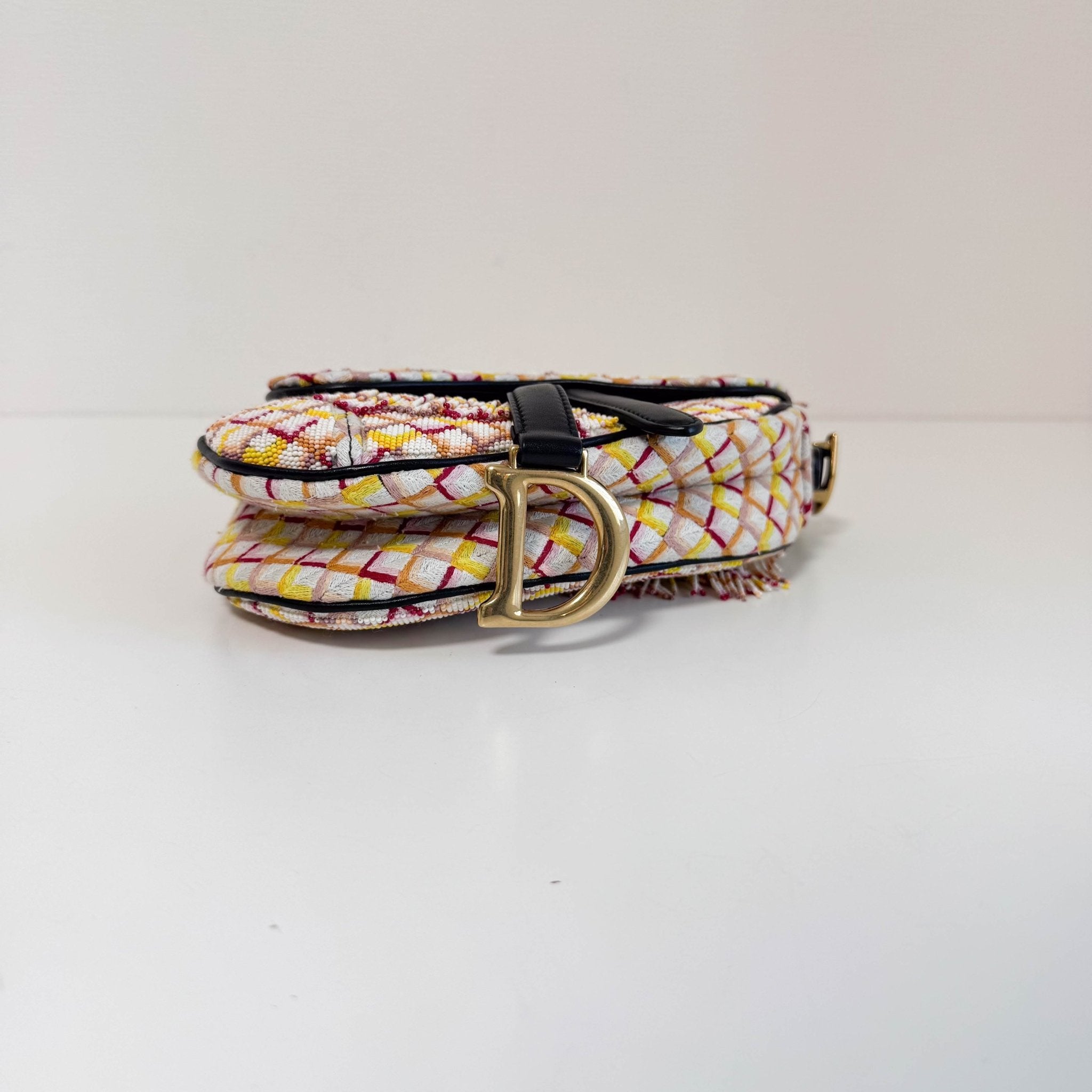 DIOR Multicolor Beaded Tassel Mini Saddle Bag, in , Sold by HIVE PRELOVED - Handle Bags, ,