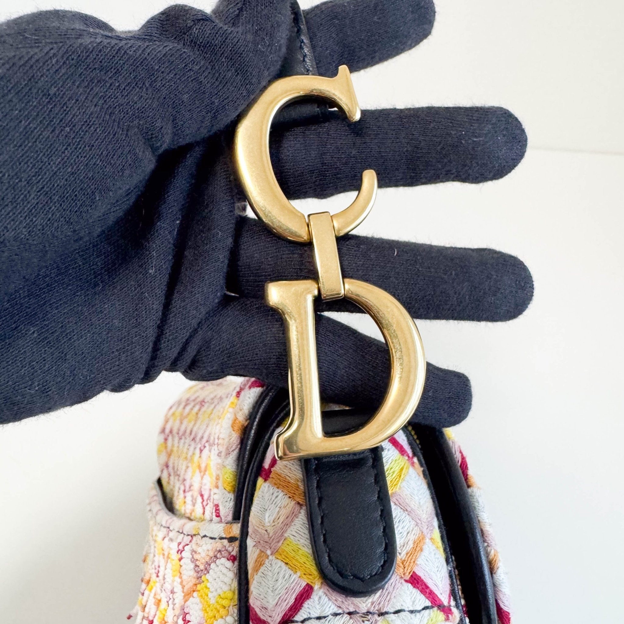 DIOR Multicolor Beaded Tassel Mini Saddle Bag, in , Sold by HIVE PRELOVED - Handle Bags, ,