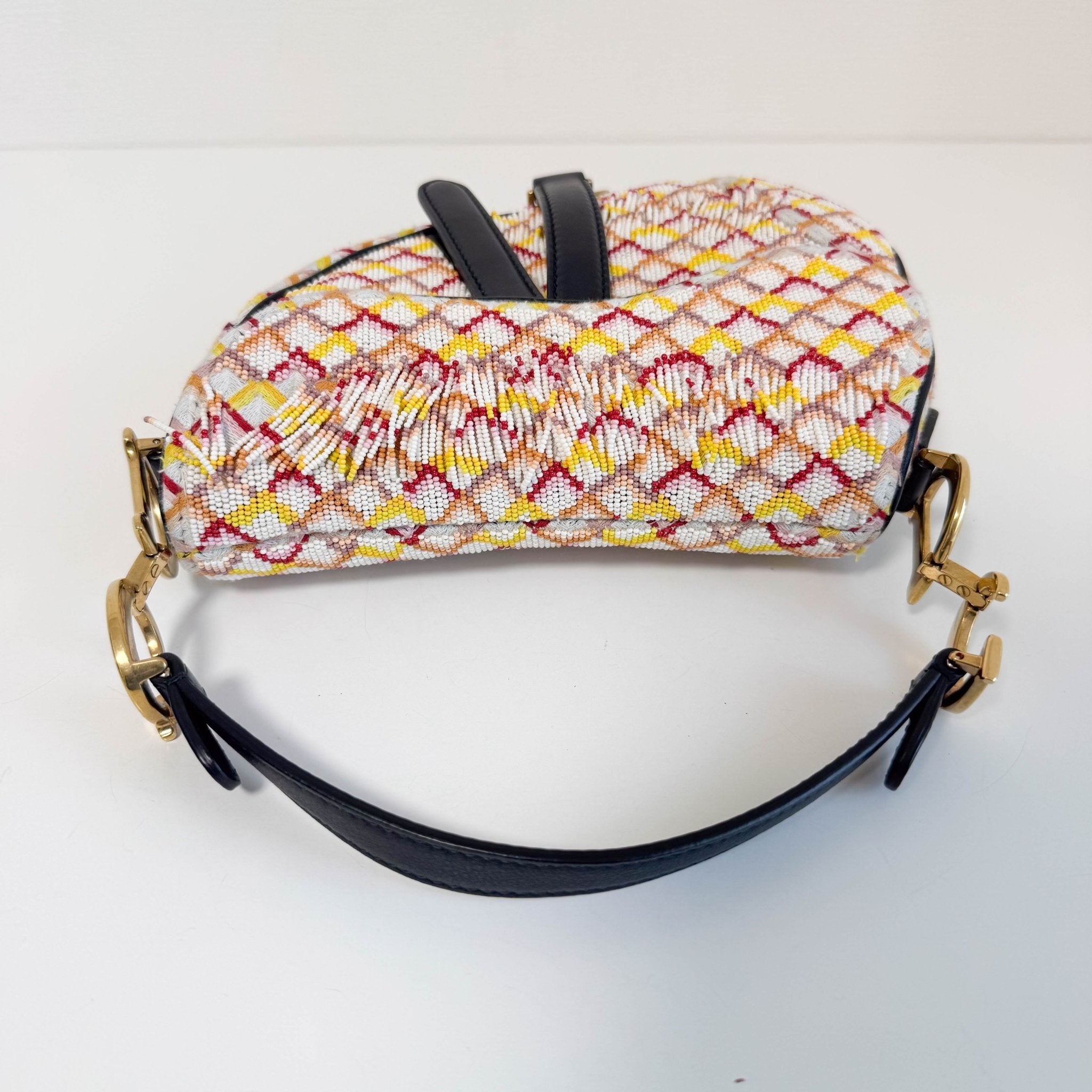 DIOR Multicolor Beaded Tassel Mini Saddle Bag, in , Sold by HIVE PRELOVED - Handle Bags, ,