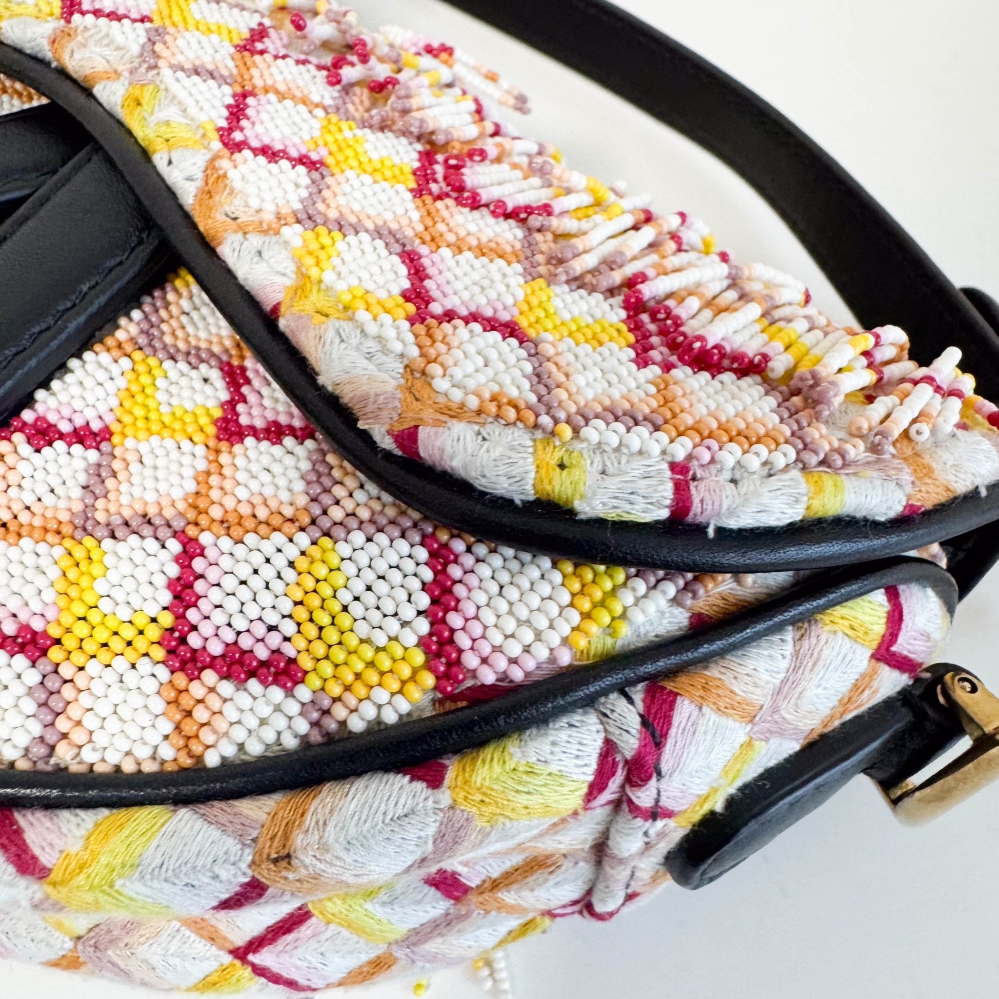 DIOR Multicolor Beaded Tassel Mini Saddle Bag, in , Sold by HIVE PRELOVED - Handle Bags, ,