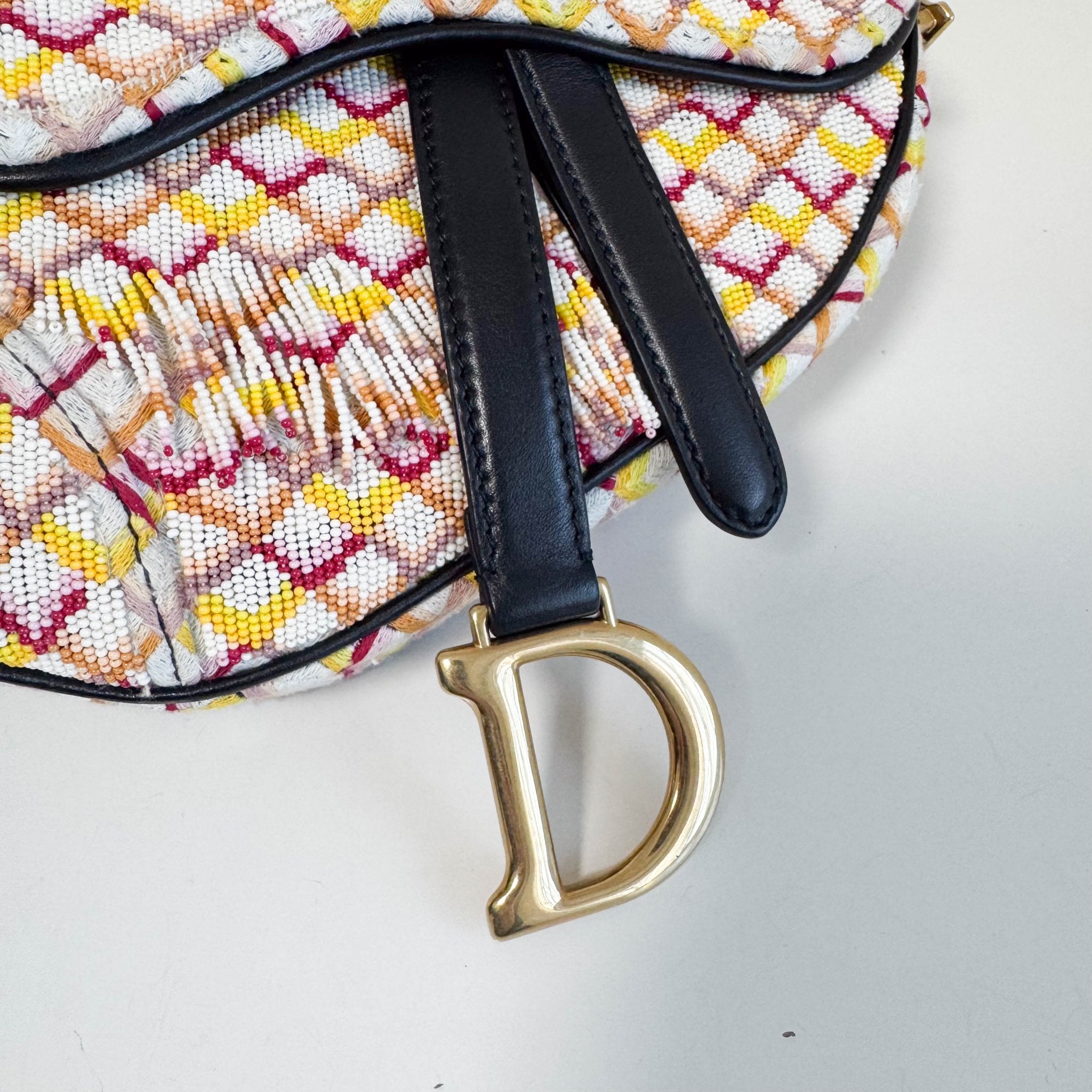 DIOR Multicolor Beaded Tassel Mini Saddle Bag, in , Sold by HIVE PRELOVED - Handle Bags, ,
