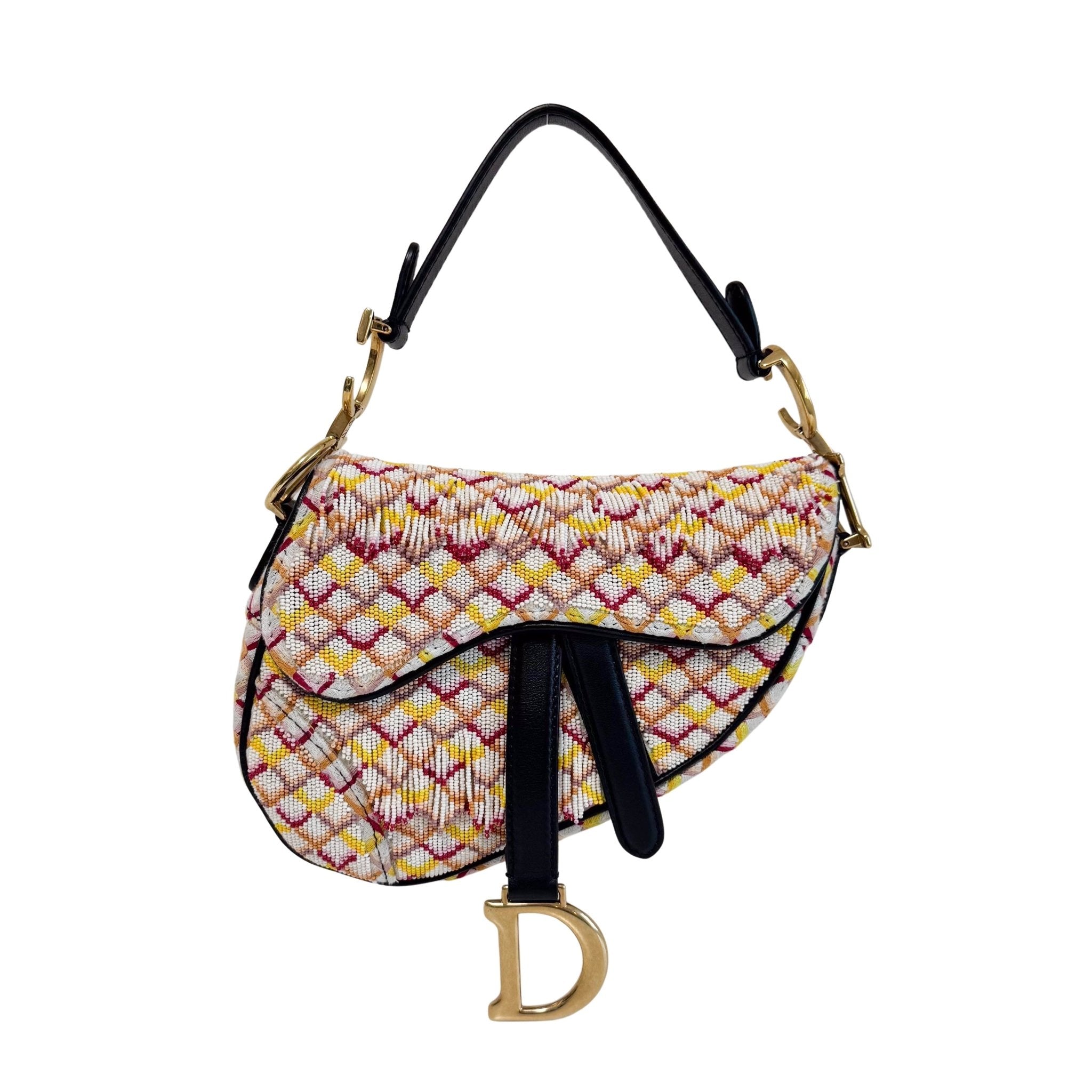 DIOR Multicolor Beaded Tassel Mini Saddle Bag, in , Sold by HIVE PRELOVED - Handle Bags, ,