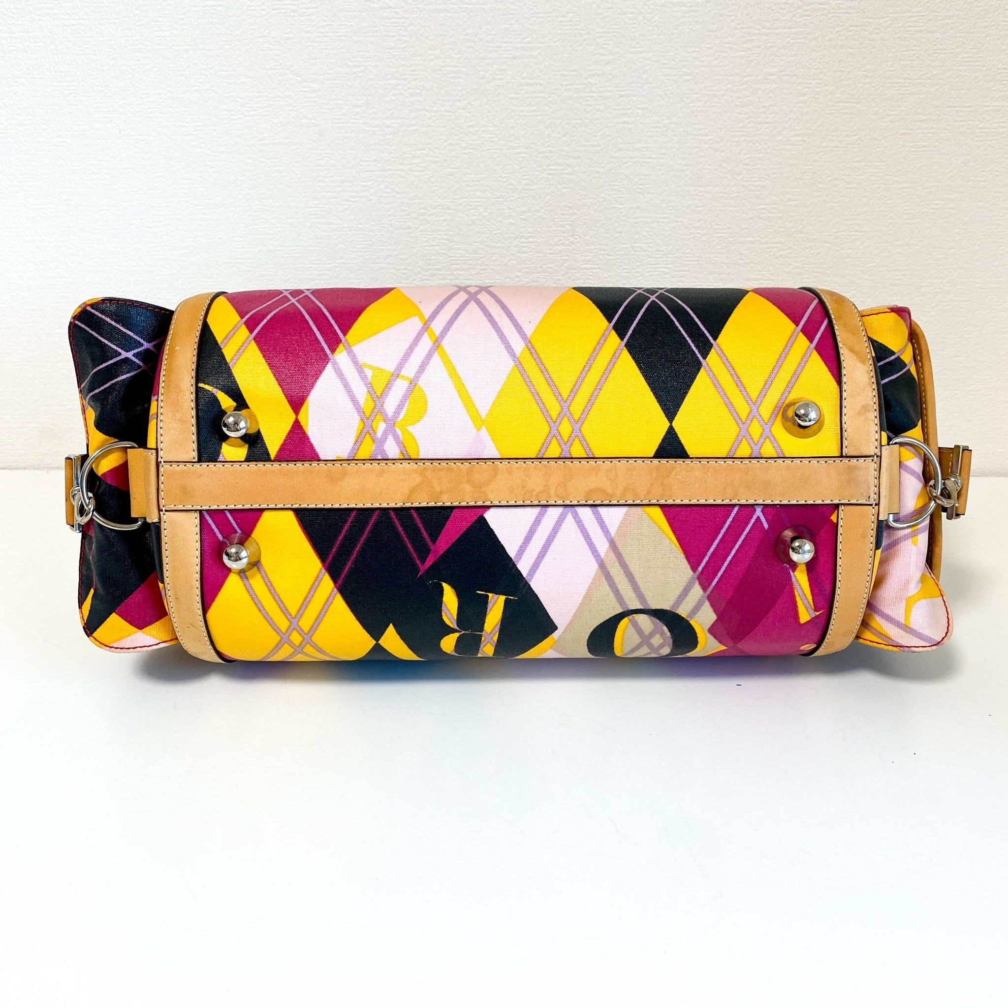 DIOR Multicolor Printed Coated Canvas and Leather Argyle Bag, in , Sold by HIVE PRELOVED - Handle Bags, ,