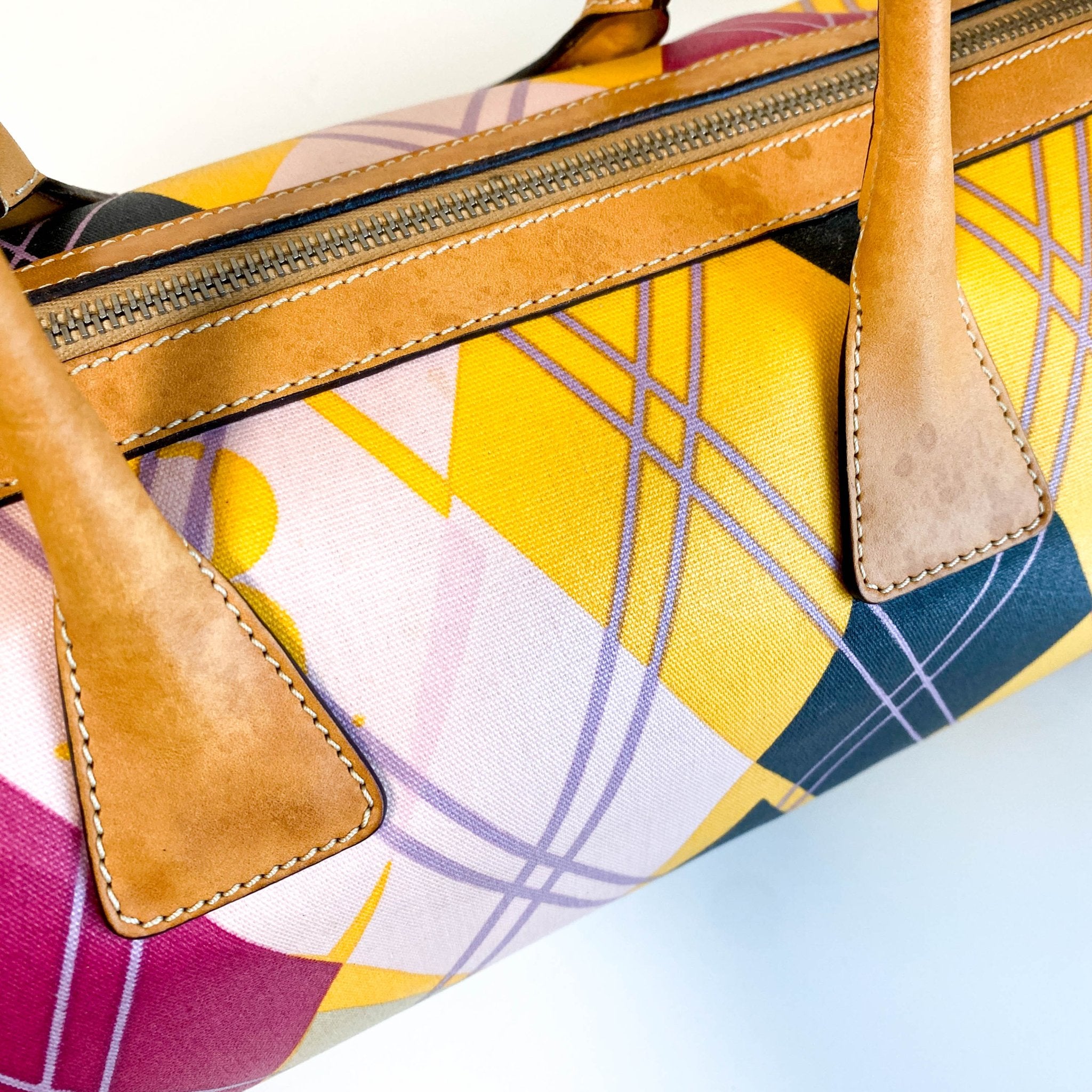 DIOR Multicolor Printed Coated Canvas and Leather Argyle Bag, in , Sold by HIVE PRELOVED - Handle Bags, ,