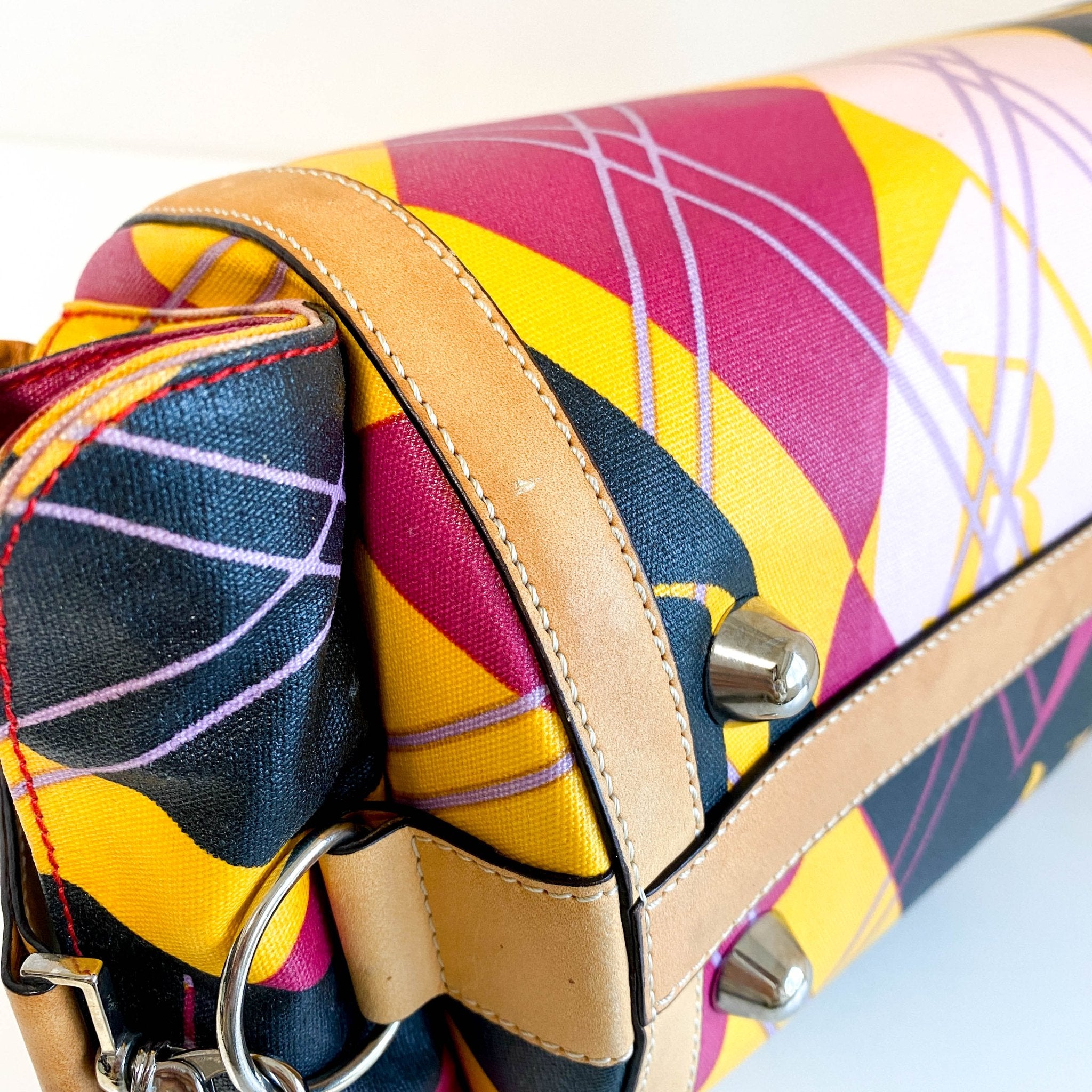 DIOR Multicolor Printed Coated Canvas and Leather Argyle Bag, in , Sold by HIVE PRELOVED - Handle Bags, ,