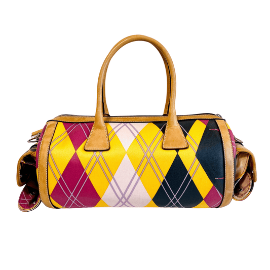 DIOR Multicolor Printed Coated Canvas and Leather Argyle Bag, in , Sold by HIVE PRELOVED - Handle Bags, ,