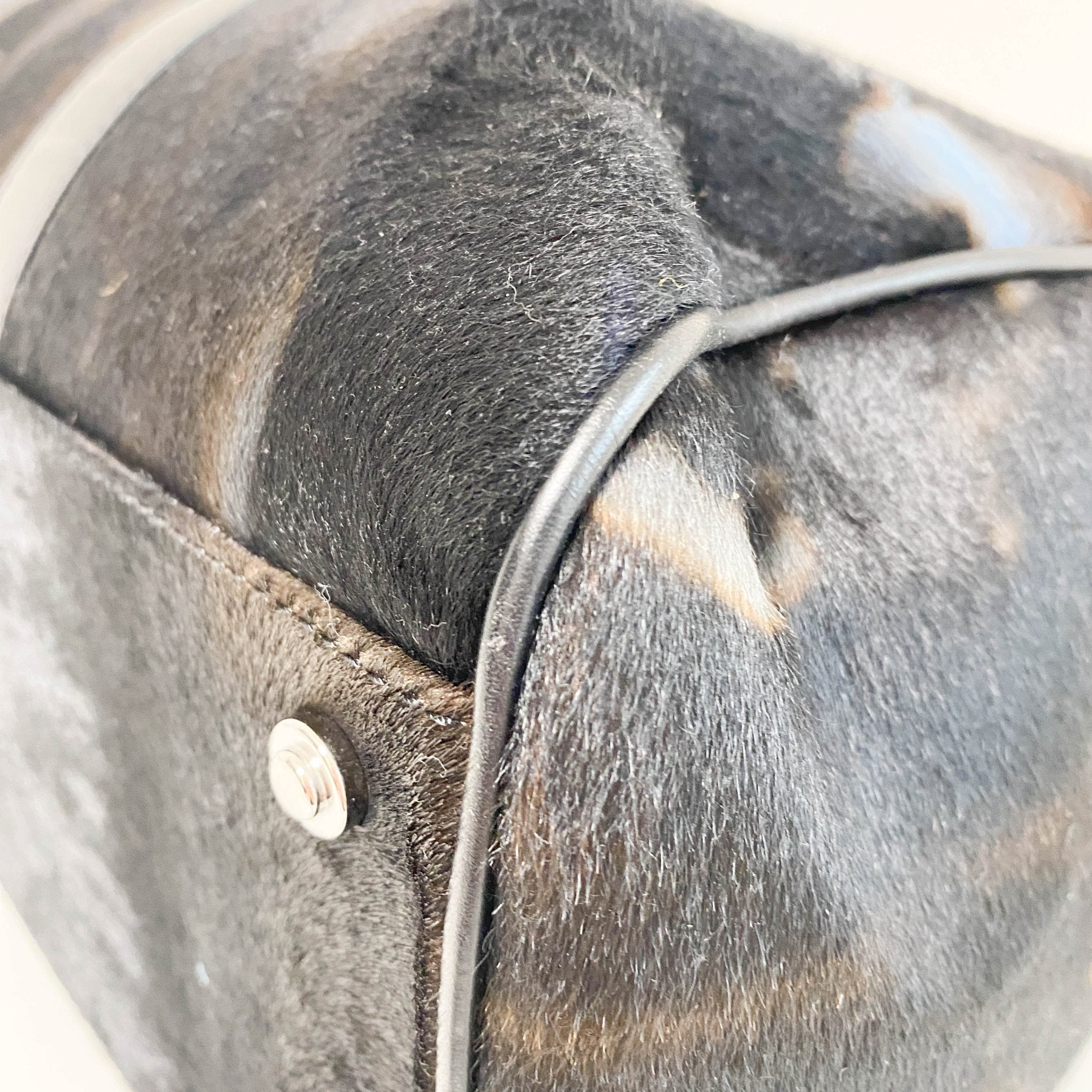 DIOR Pony Hair Brown/Blue Bowling Bag, in , Sold by HIVE PRELOVED - Handle Bags, ,