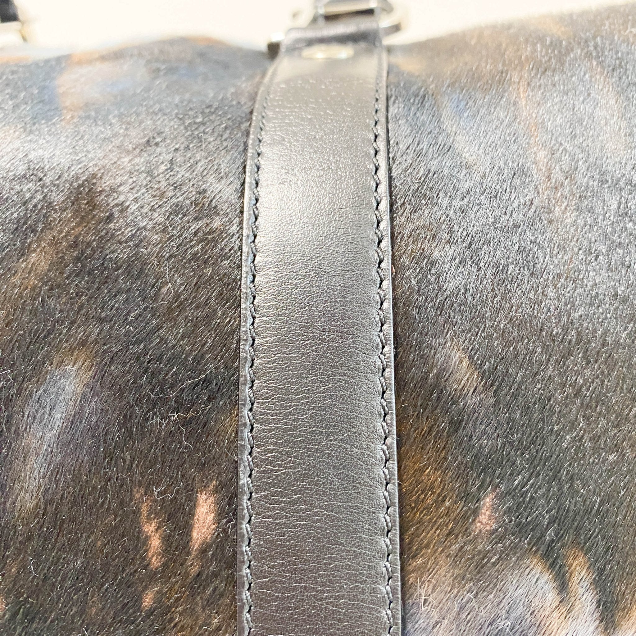 DIOR Pony Hair Brown/Blue Bowling Bag, in , Sold by HIVE PRELOVED - Handle Bags, ,
