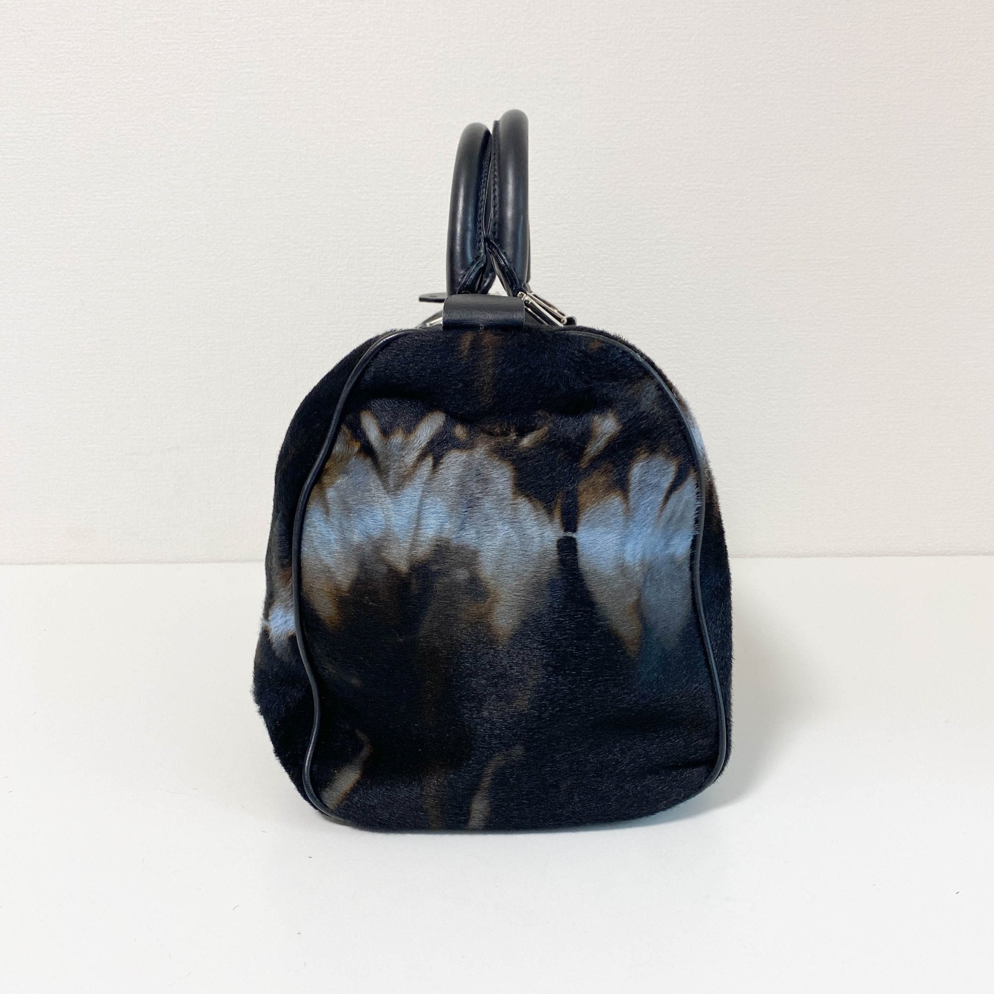 DIOR Pony Hair Brown/Blue Bowling Bag, in , Sold by HIVE PRELOVED - Handle Bags, ,