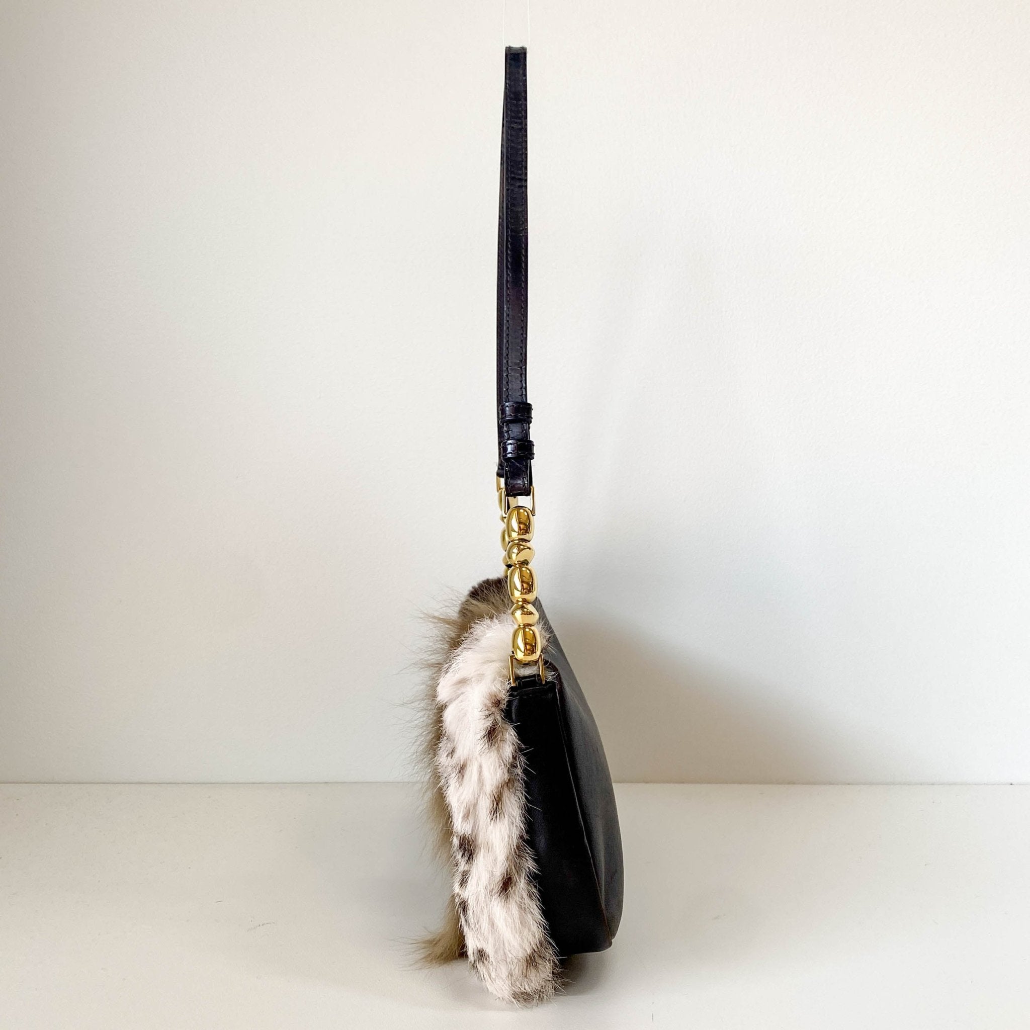 DIOR Rare Malice Pearl 3 Fur Leopard Print Shoulder Bag, in , Sold by HIVE PRELOVED - Shoulder Bags, ,