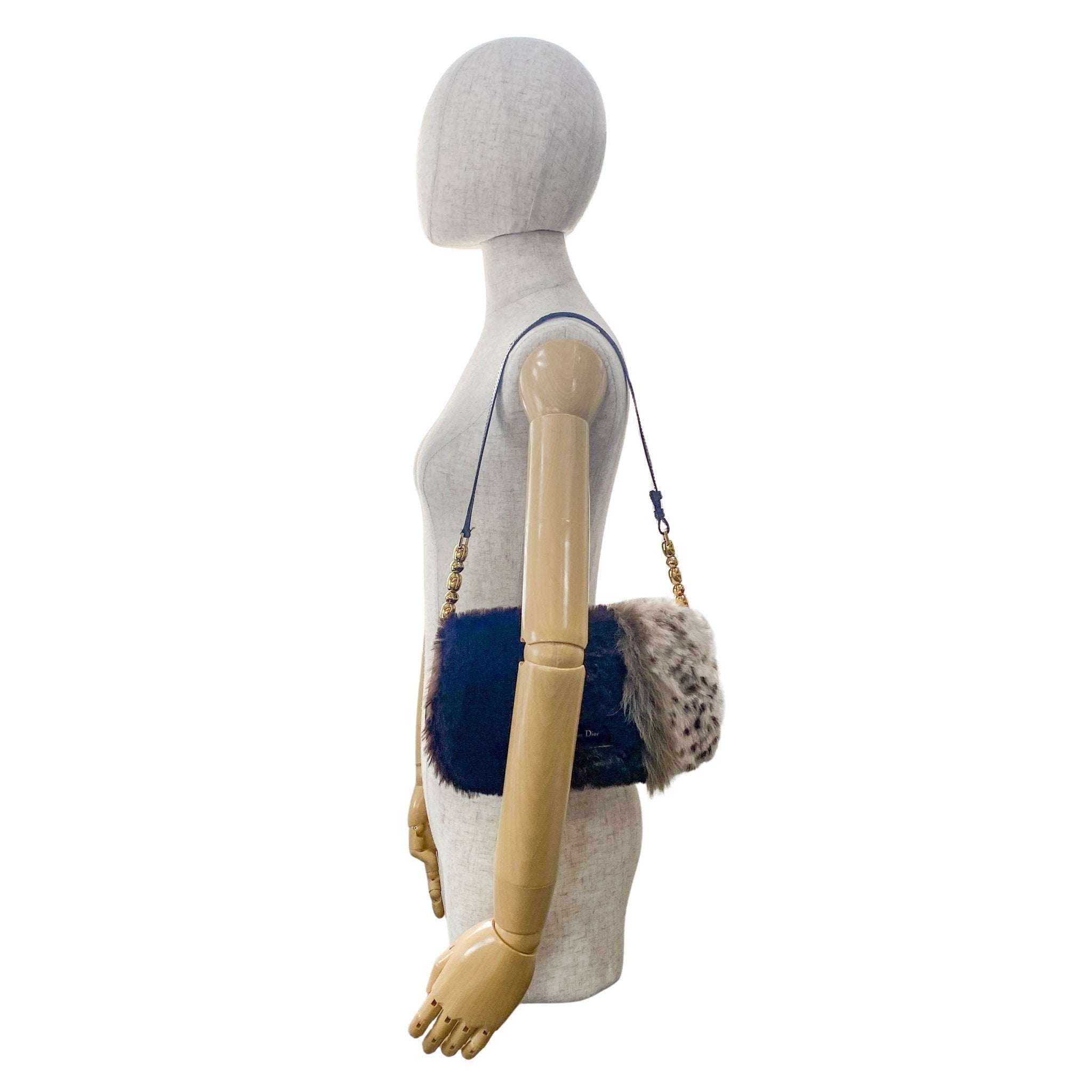 DIOR Rare Malice Pearl 3 Fur Leopard Print Shoulder Bag, in , Sold by HIVE PRELOVED - Shoulder Bags, ,