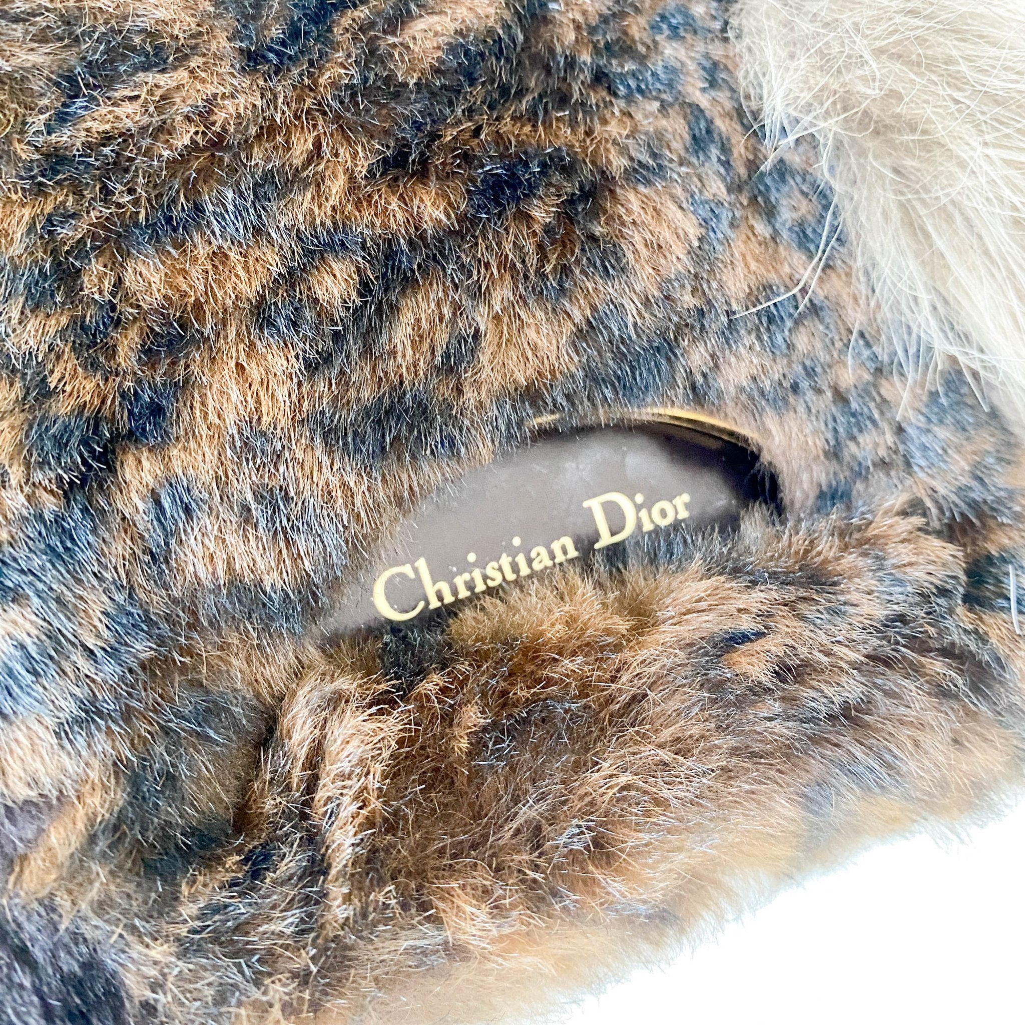 DIOR Rare Malice Pearl 3 Fur Leopard Print Shoulder Bag, in , Sold by HIVE PRELOVED - Shoulder Bags, ,