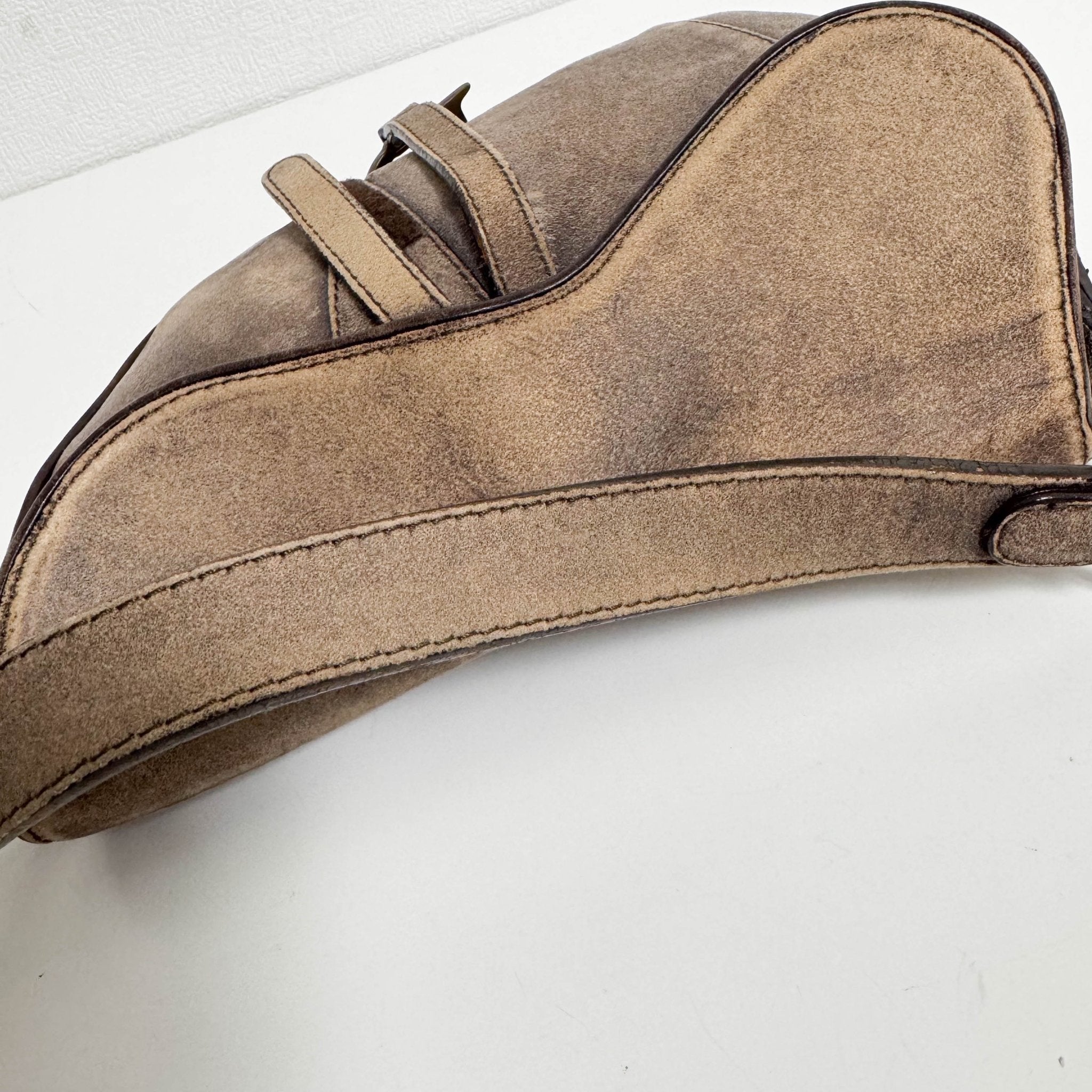 DIOR Saddle Bag Aged Brown Suede Shoulder Bag, in , Sold by HIVE PRELOVED - Shoulder Bags, ,