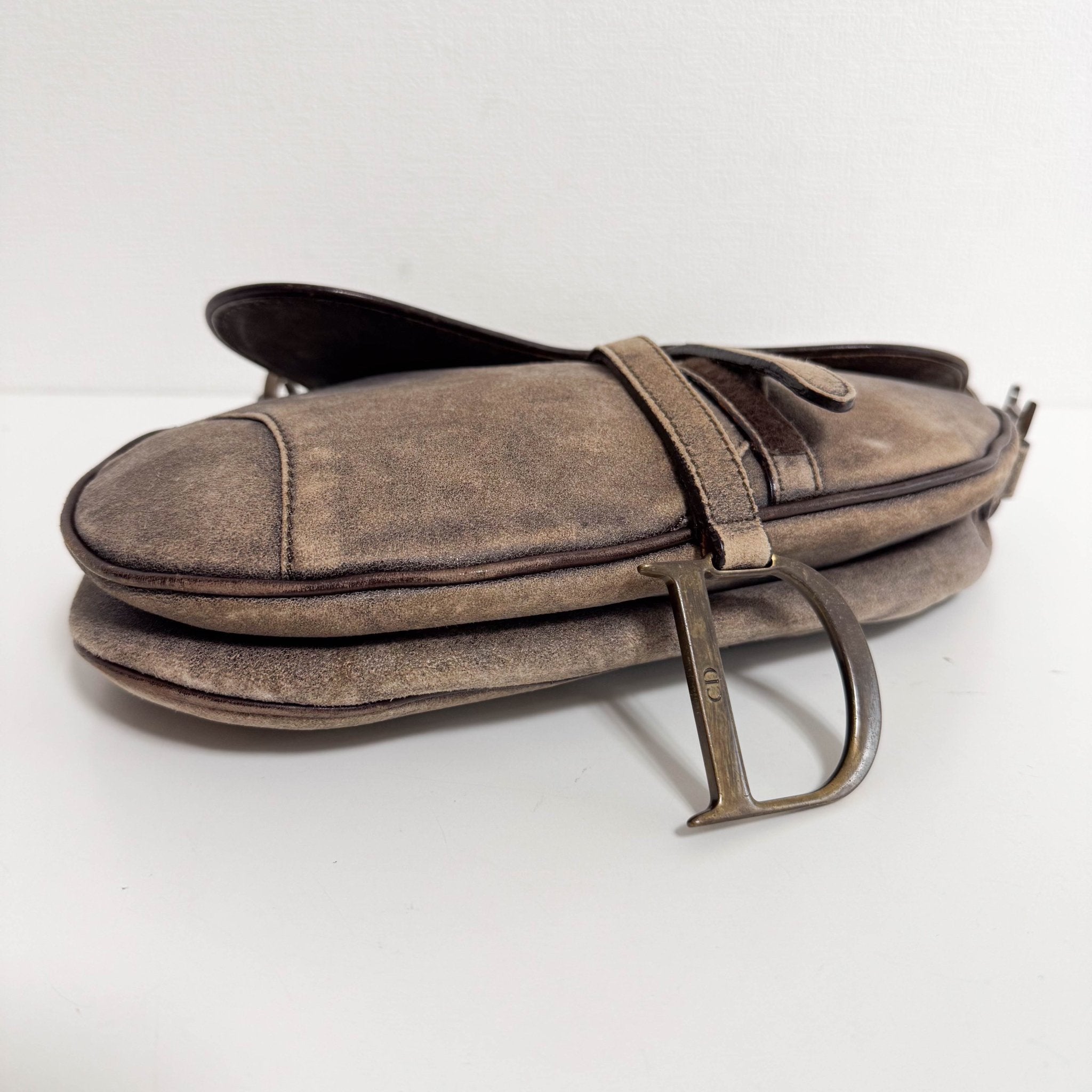 DIOR Saddle Bag Aged Brown Suede Shoulder Bag, in , Sold by HIVE PRELOVED - Shoulder Bags, ,