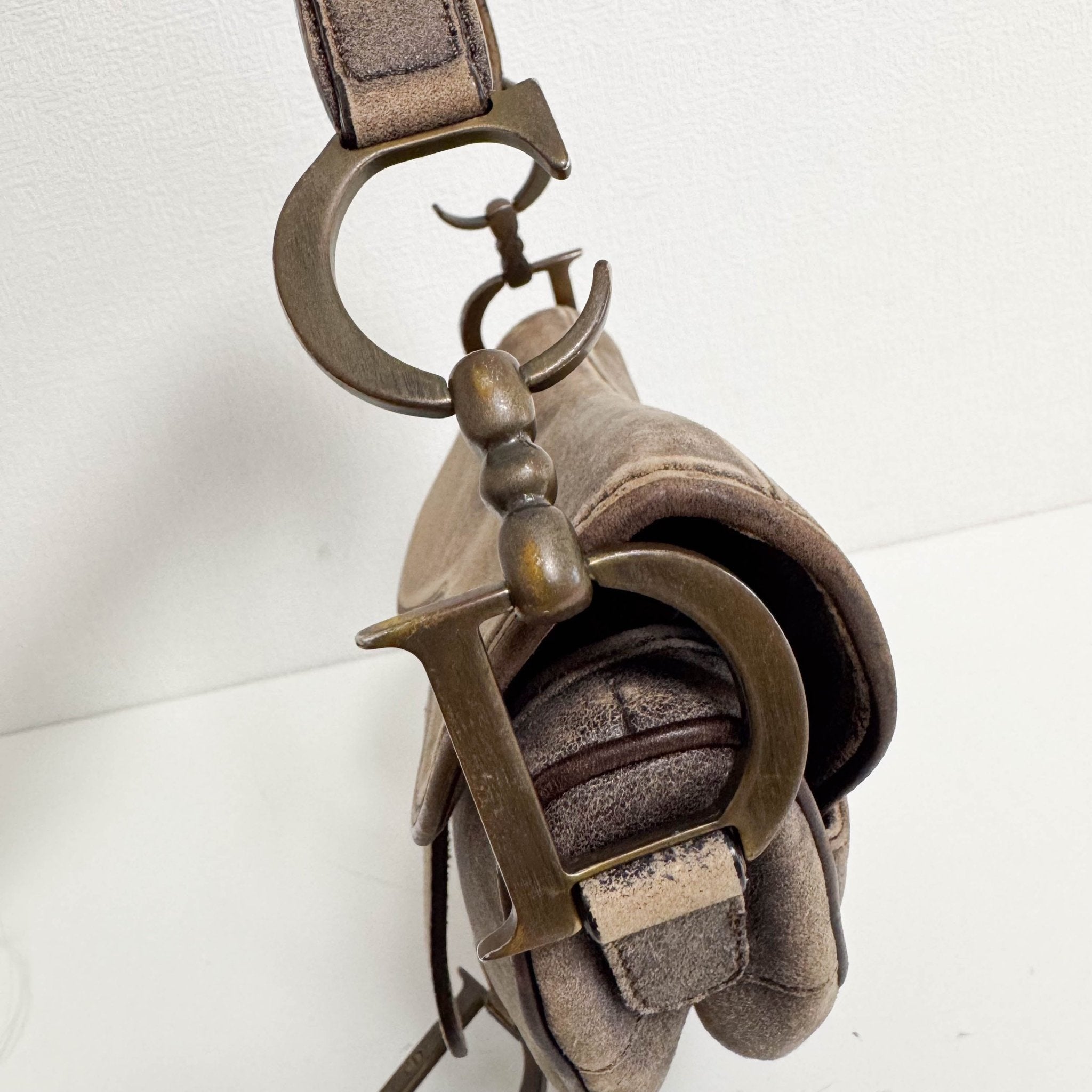 DIOR Saddle Bag Aged Brown Suede Shoulder Bag, in , Sold by HIVE PRELOVED - Shoulder Bags, ,