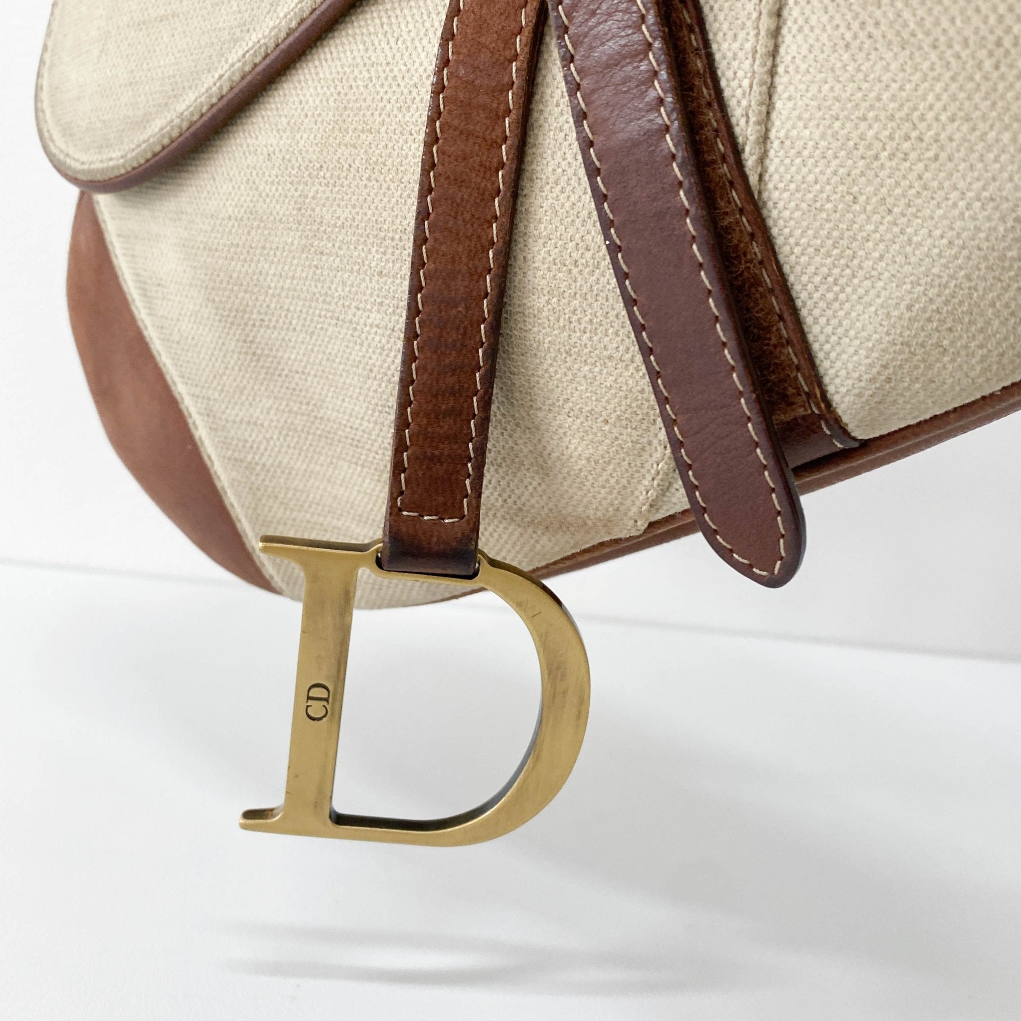 DIOR Saddle Bag Brown Leather and Canvas, in , Sold by HIVE PRELOVED - Shoulder Bags, ,