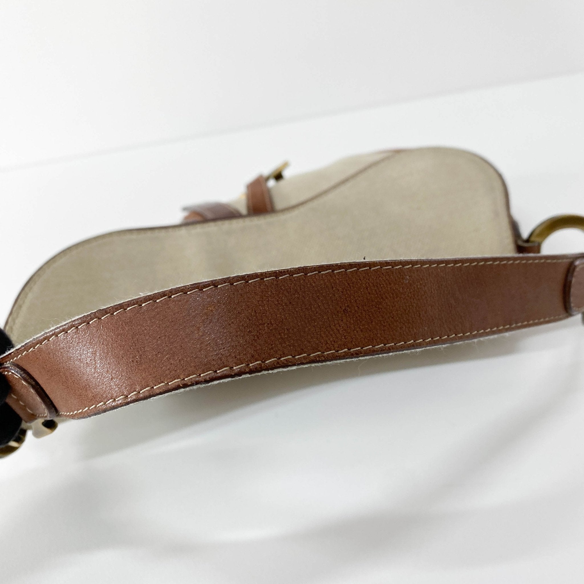 DIOR Saddle Bag Brown Leather and Canvas, in , Sold by HIVE PRELOVED - Shoulder Bags, ,