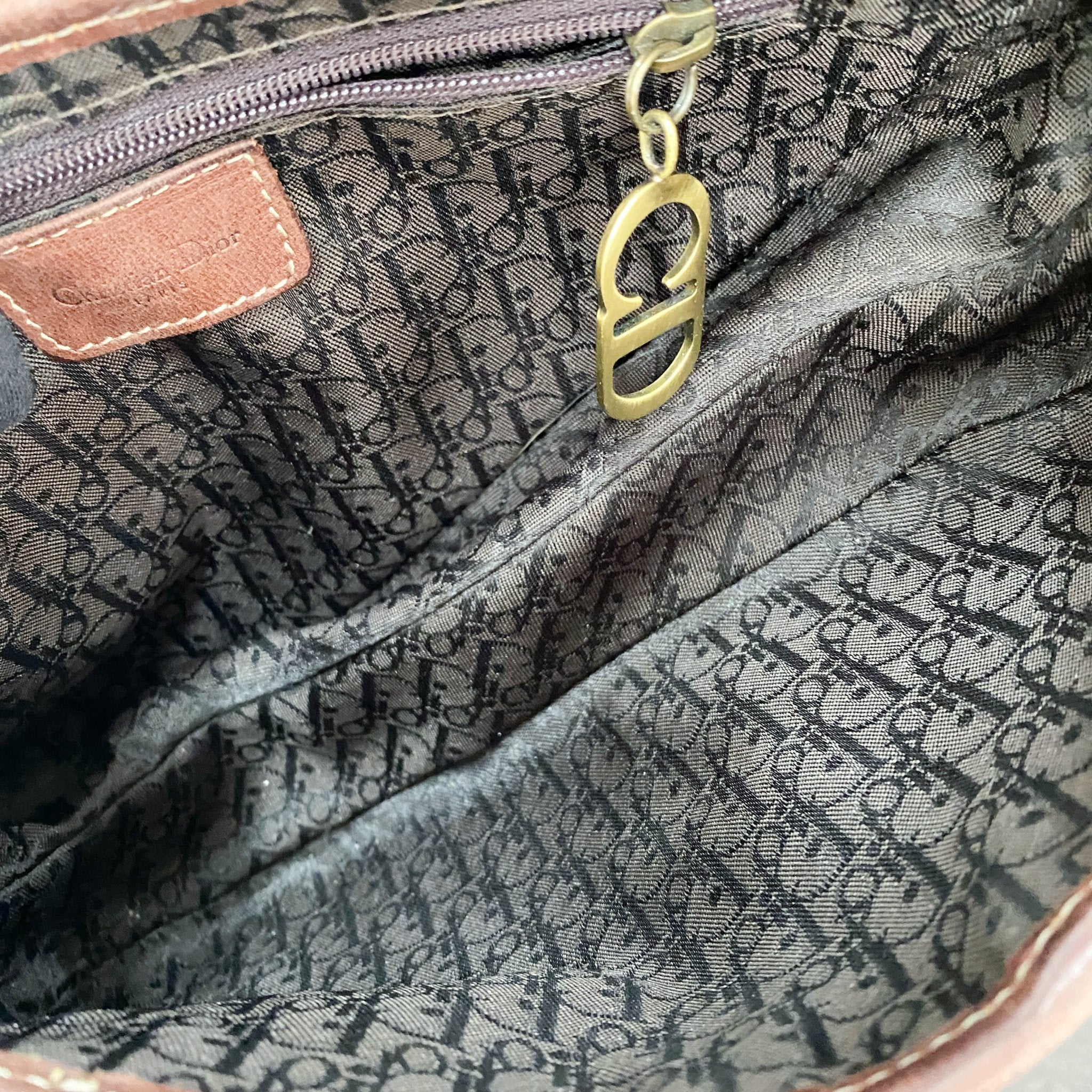 DIOR Saddle Bag Brown Leather and Canvas, in , Sold by HIVE PRELOVED - Shoulder Bags, ,