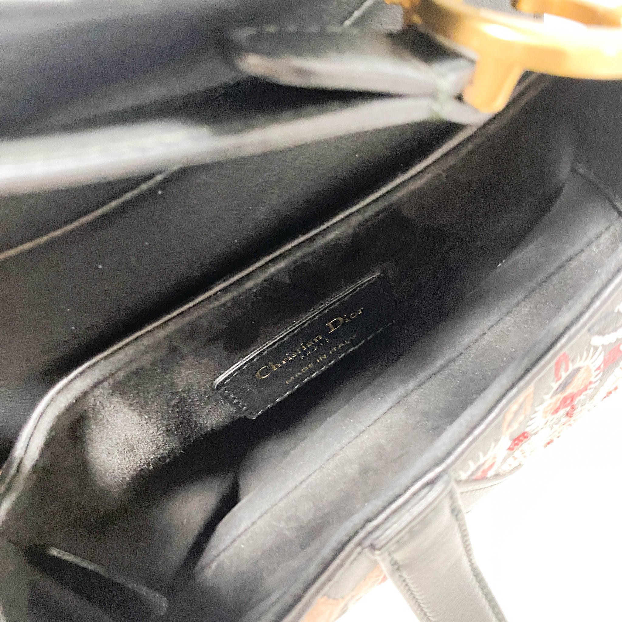 DIOR Saddle Bag Embroidered and Beaded Leather, in , Sold by HIVE PRELOVED - Mini bags, Shoulder Bags,