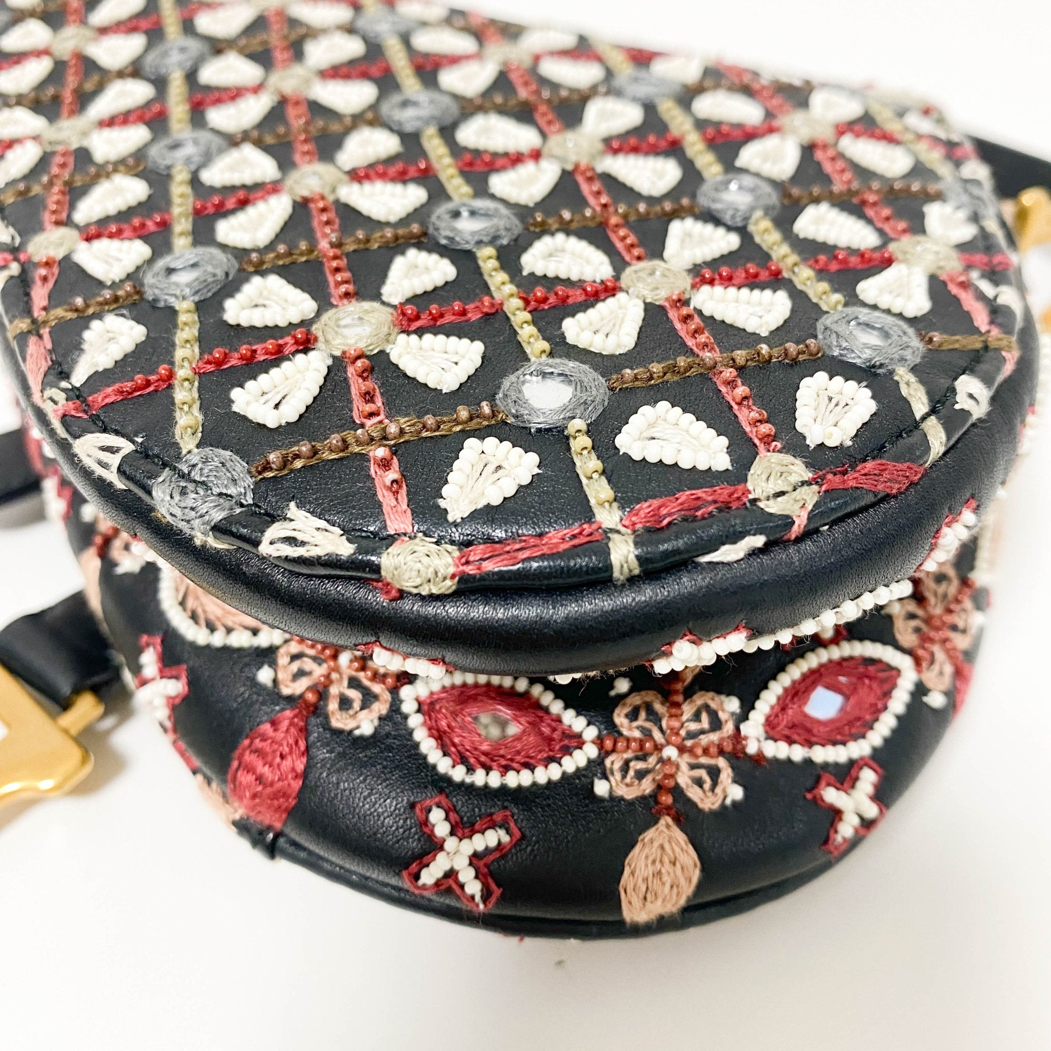 DIOR Saddle Bag Embroidered and Beaded Leather, in , Sold by HIVE PRELOVED - Mini bags, Shoulder Bags,