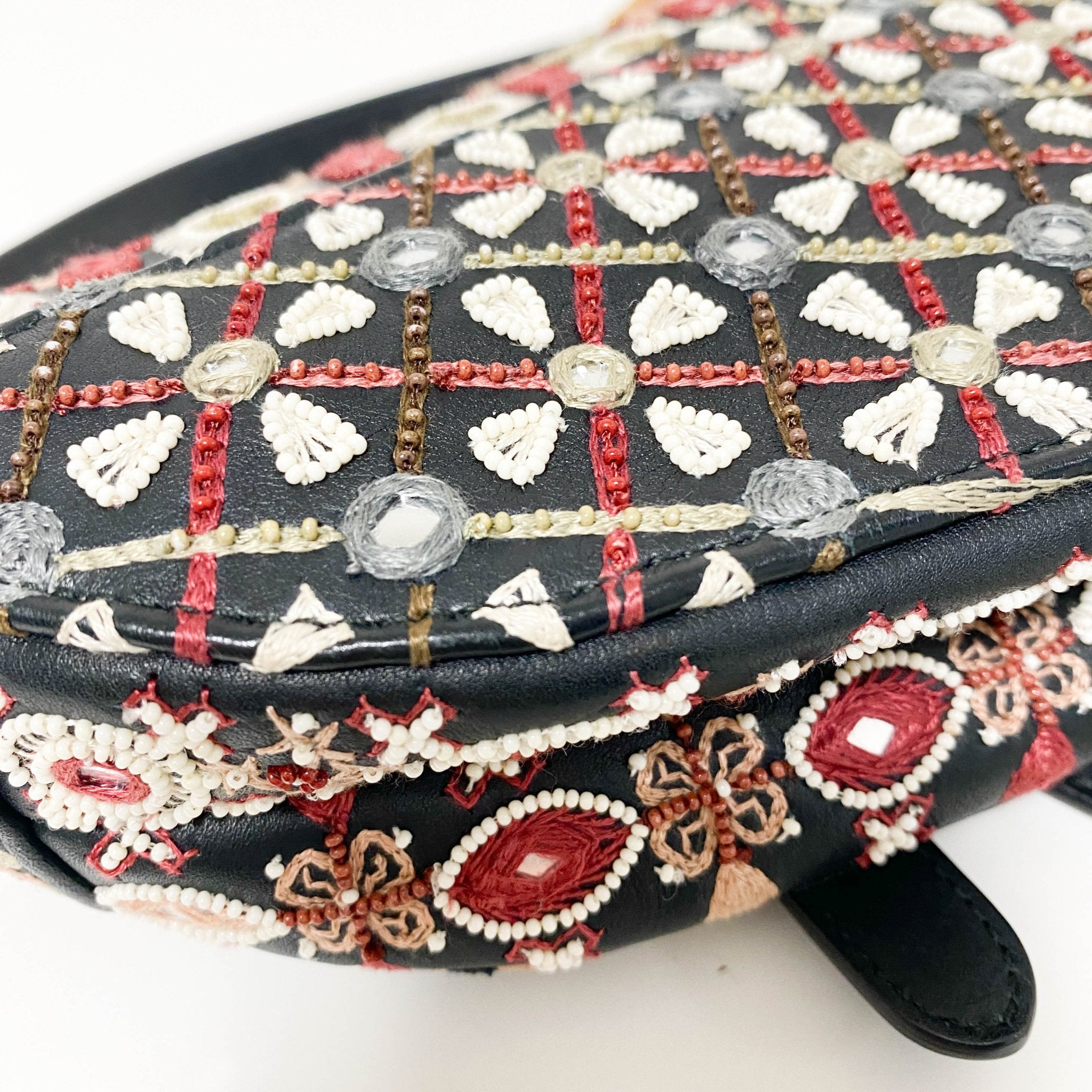 DIOR Saddle Bag Embroidered and Beaded Leather, in , Sold by HIVE PRELOVED - Mini bags, Shoulder Bags,