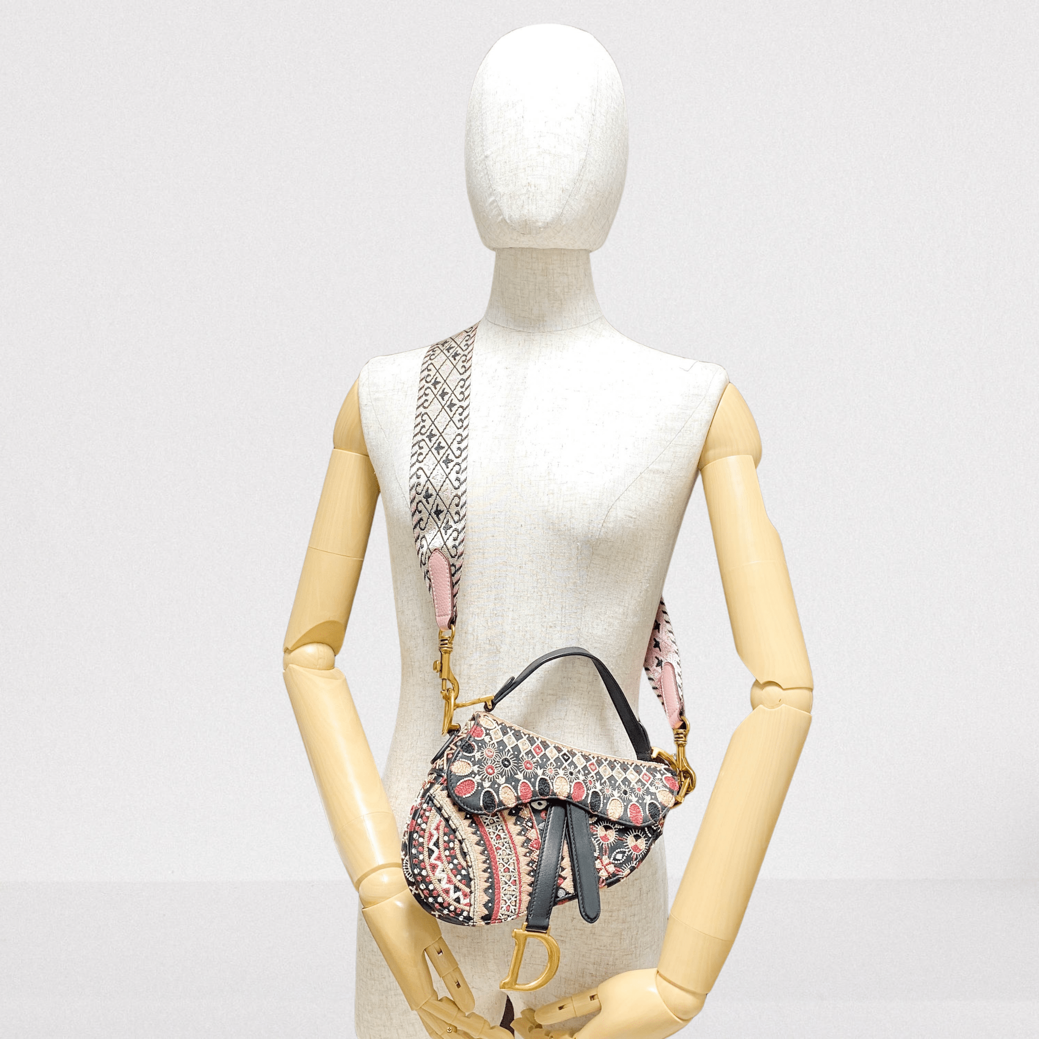 DIOR Saddle Bag Embroidered and Beaded Leather, in , Sold by HIVE PRELOVED - Mini bags, Shoulder Bags,