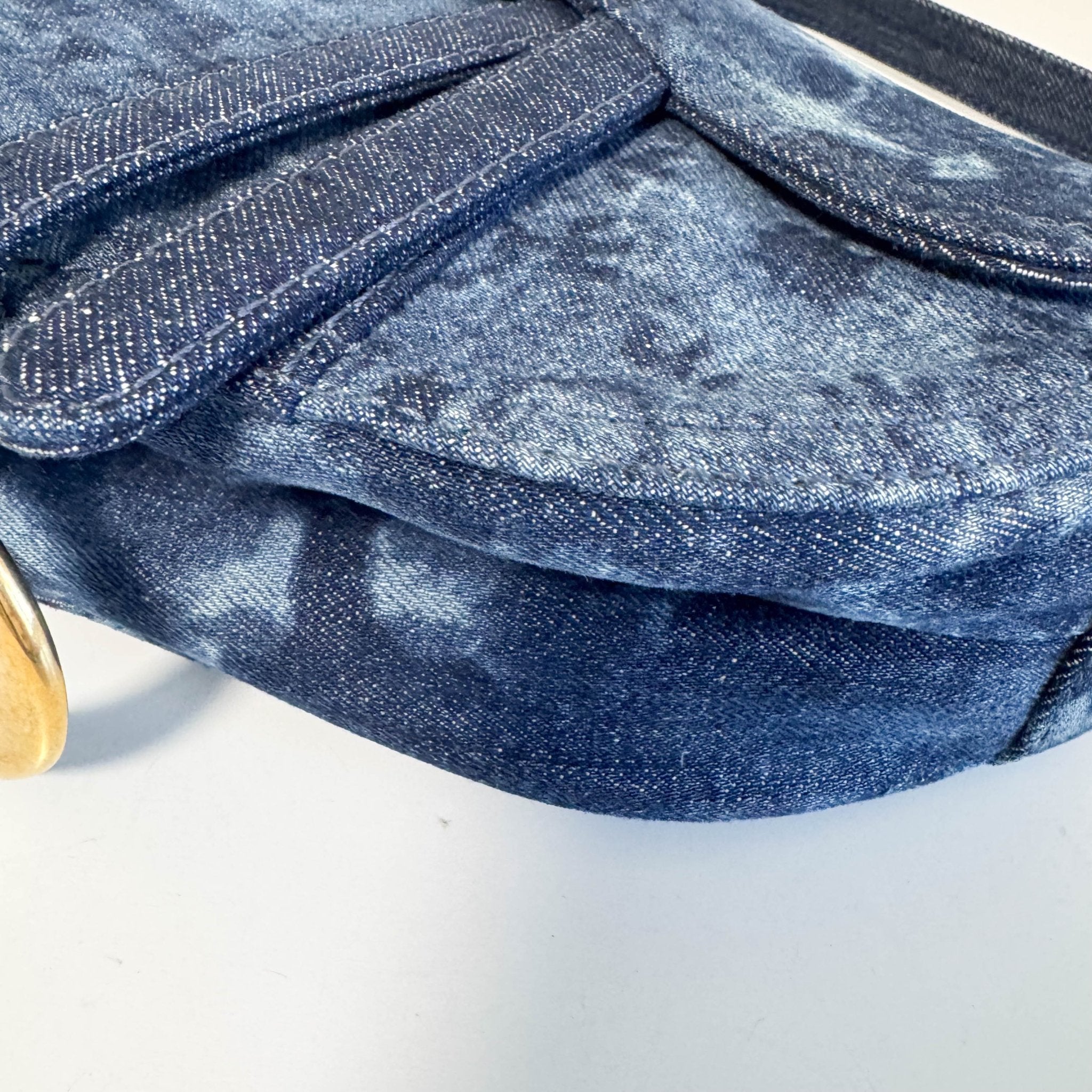 DIOR Saddle Borsa Da Sella in Senim Stampato Dior Blue Tie - Dye, in , Sold by HIVE PRELOVED - Shoulder Bags, ,