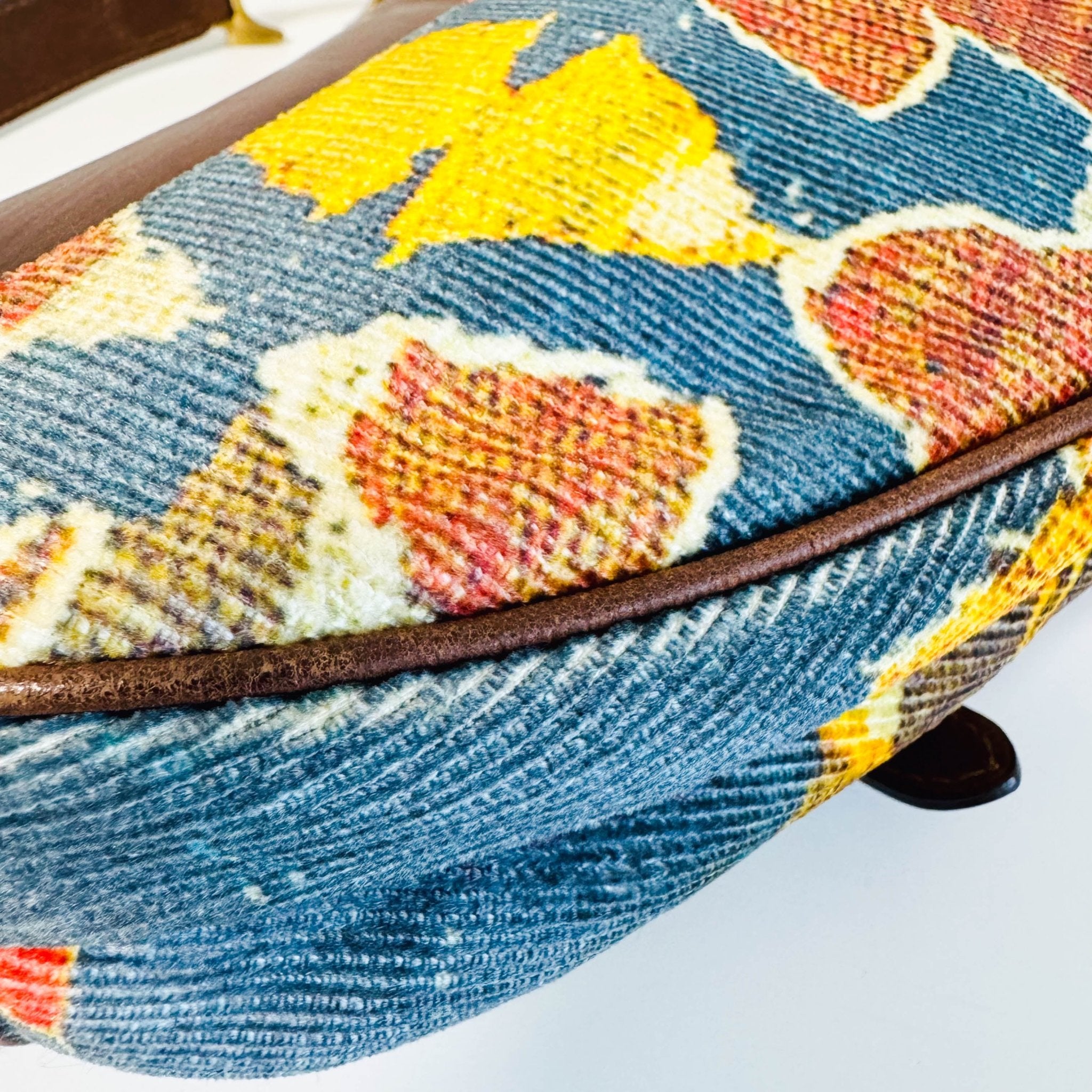 DIOR Saddle Brown Leather Printed Velvet Shoulder Bag, in , Sold by HIVE PRELOVED - Shoulder Bags, ,