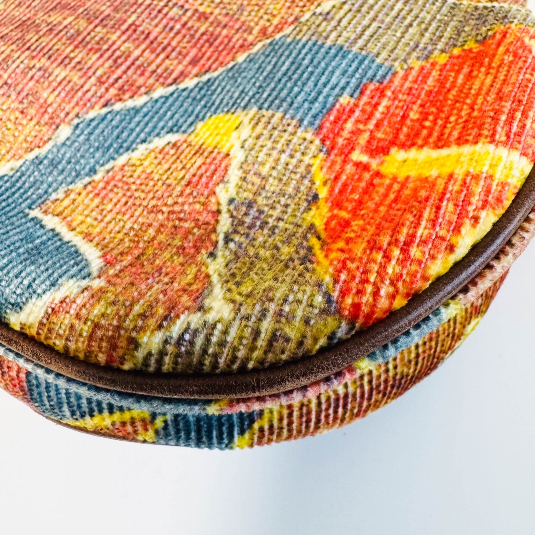 DIOR Saddle Brown Leather Printed Velvet Shoulder Bag, in , Sold by HIVE PRELOVED - Shoulder Bags, ,