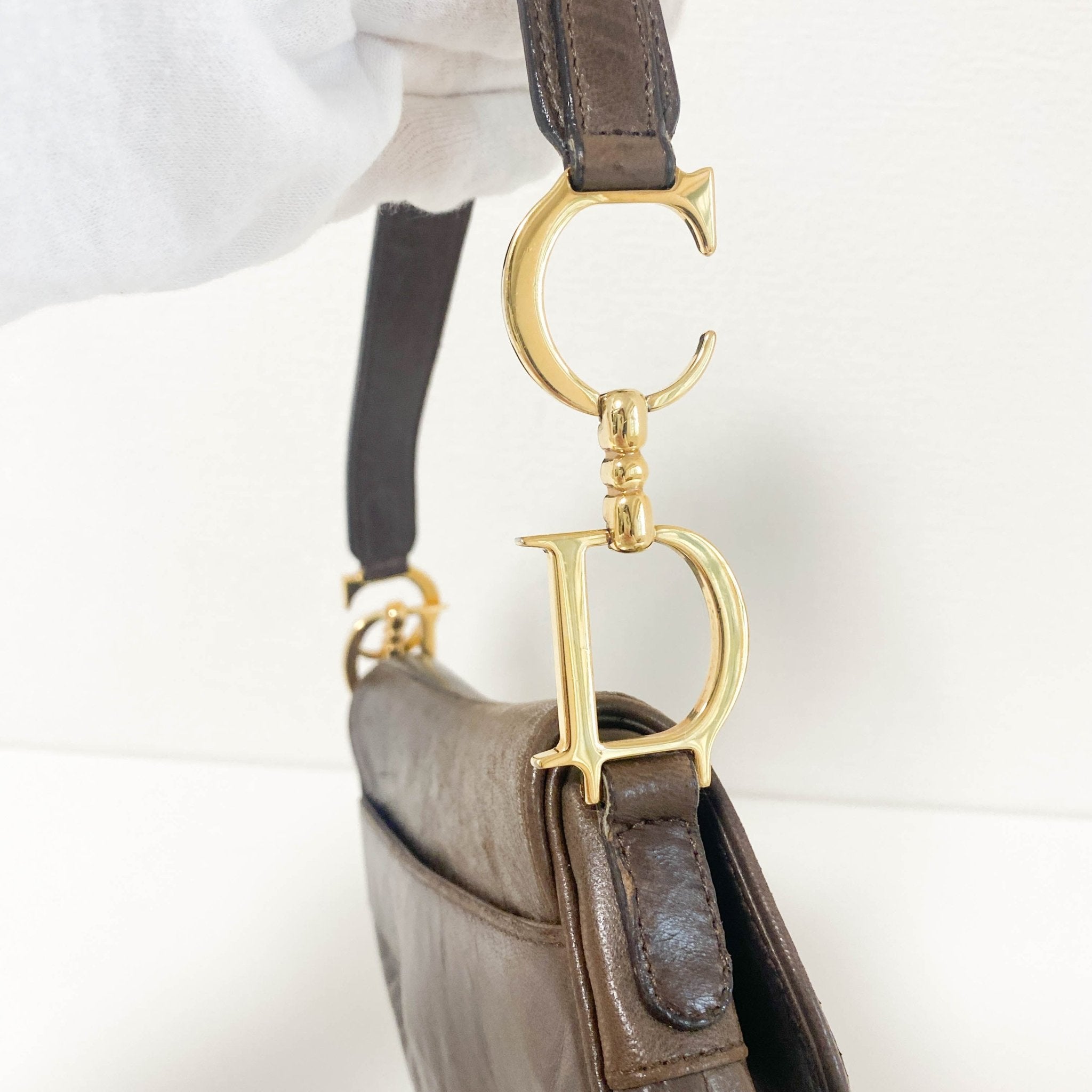 DIOR Saddle Brown Leather Shoulder Bag, in , Sold by HIVE PRELOVED - Shoulder Bags, ,