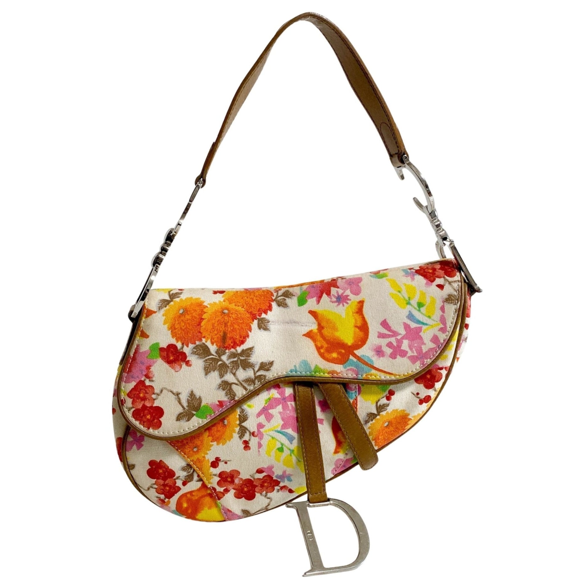 DIOR Saddle Floral Printed Canvas Shoulder Bag, in , Sold by HIVE PRELOVED - Shoulder Bags, ,