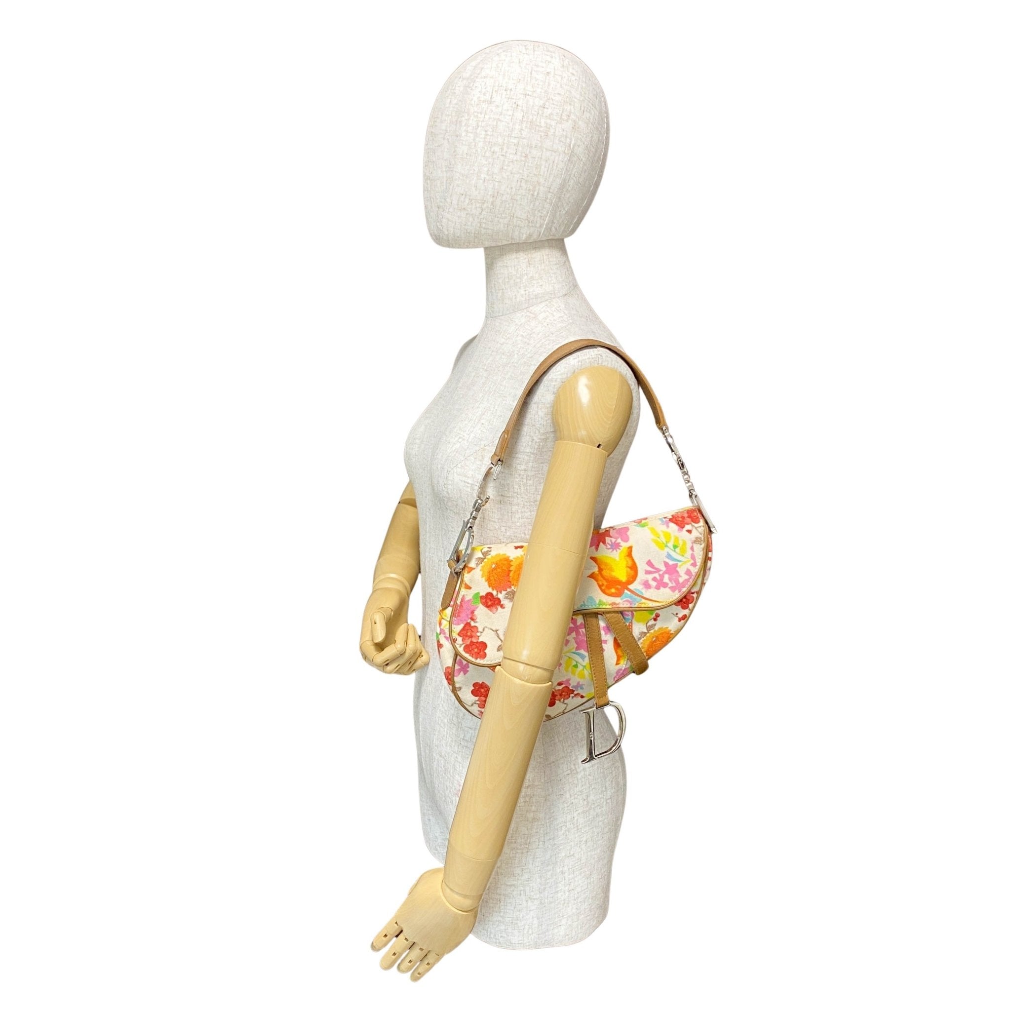 DIOR Saddle Floral Printed Canvas Shoulder Bag, in , Sold by HIVE PRELOVED - Shoulder Bags, ,