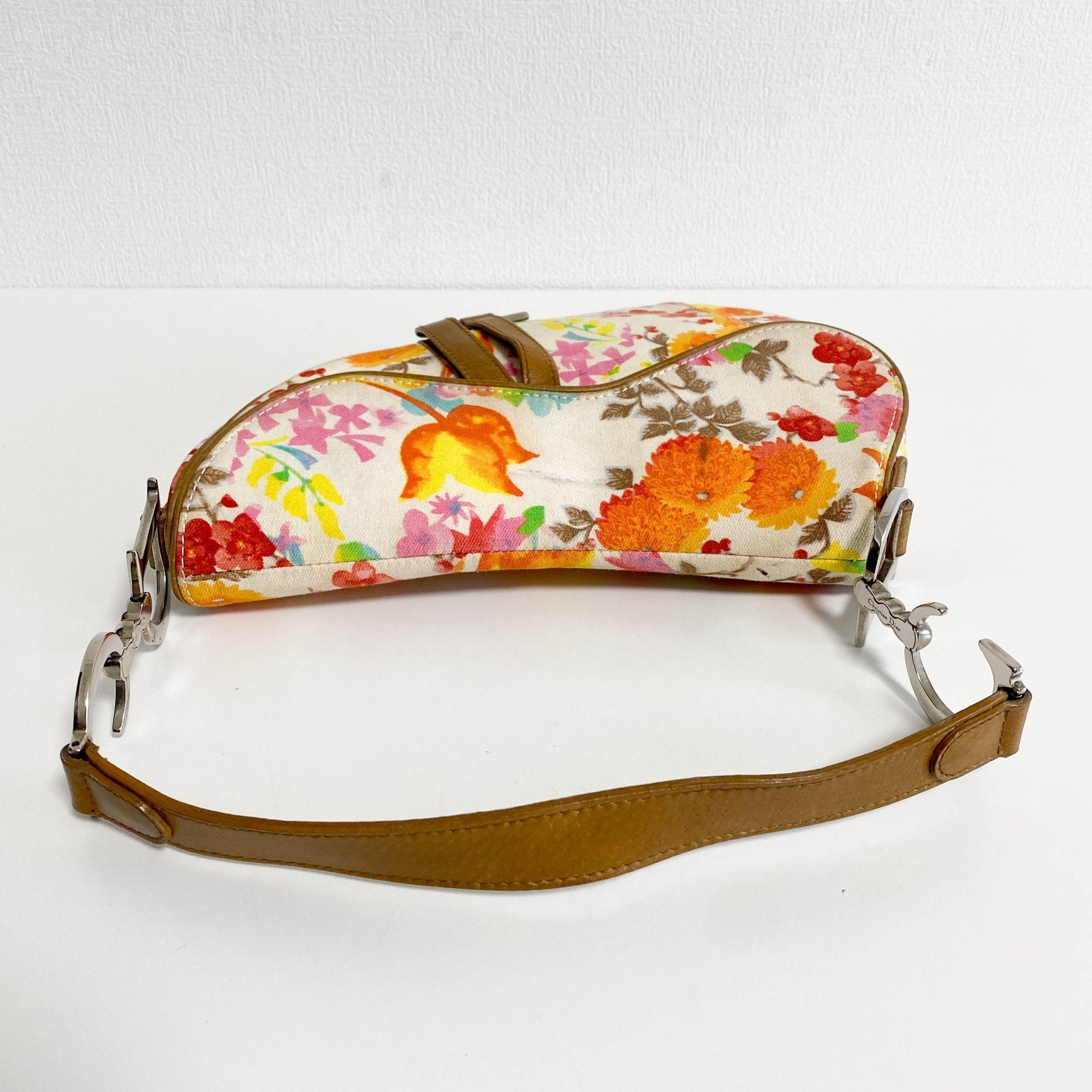 DIOR Saddle Floral Printed Canvas Shoulder Bag, in , Sold by HIVE PRELOVED - Shoulder Bags, ,