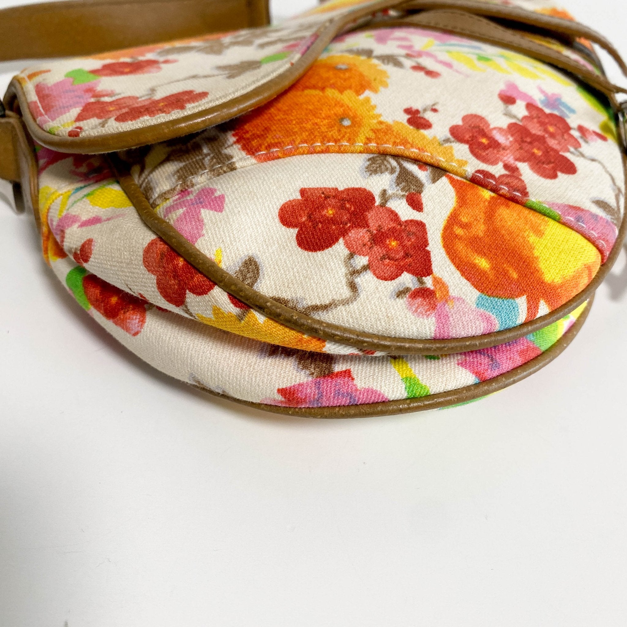 DIOR Saddle Floral Printed Canvas Shoulder Bag, in , Sold by HIVE PRELOVED - Shoulder Bags, ,