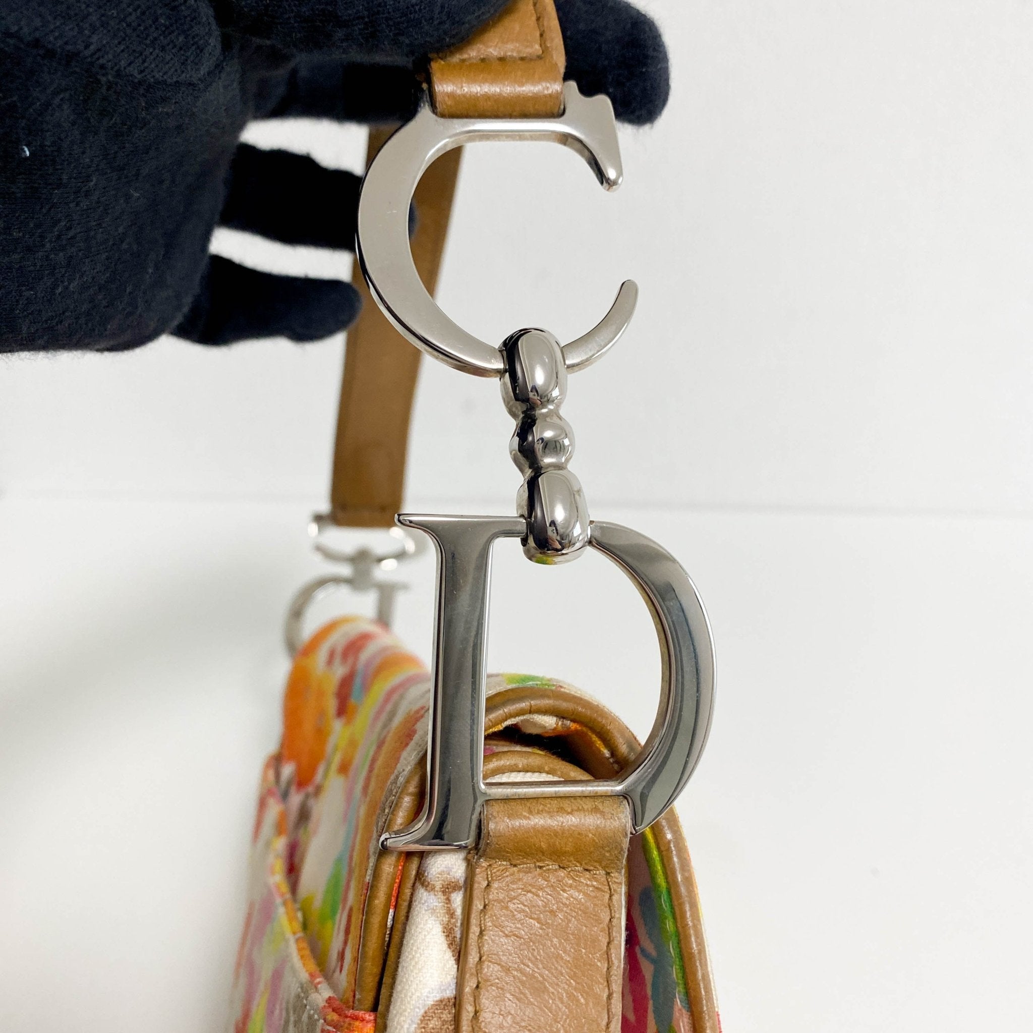 DIOR Saddle Floral Printed Canvas Shoulder Bag, in , Sold by HIVE PRELOVED - Shoulder Bags, ,