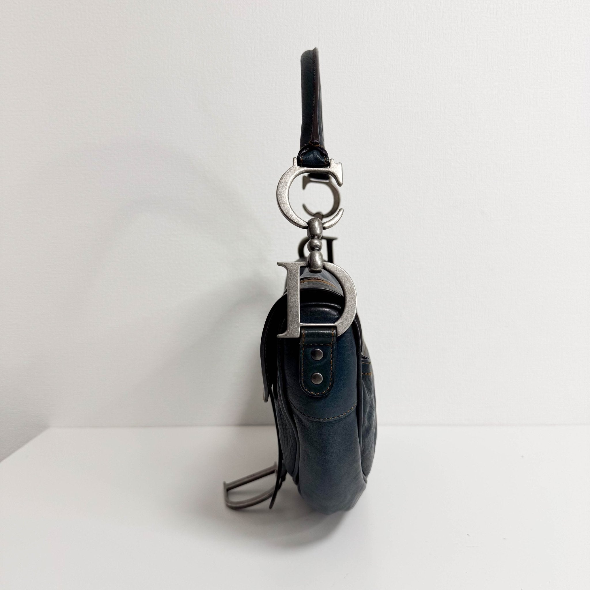 DIOR Saddle Gaucho Green Aged Leather Shoulder Bag, in , Sold by HIVE PRELOVED - Shoulder Bags, ,