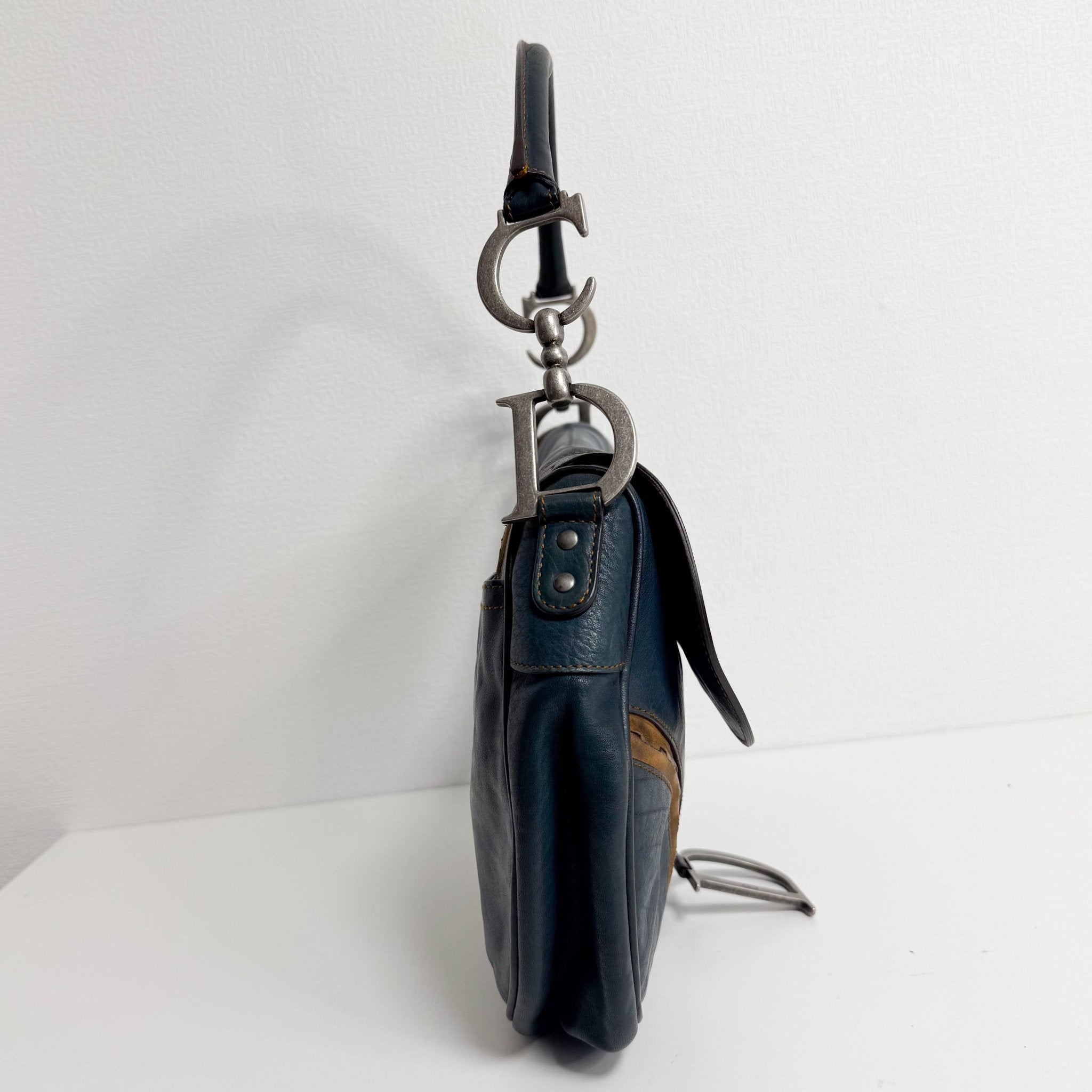 DIOR Saddle Gaucho Green Aged Leather Shoulder Bag, in , Sold by HIVE PRELOVED - Shoulder Bags, ,