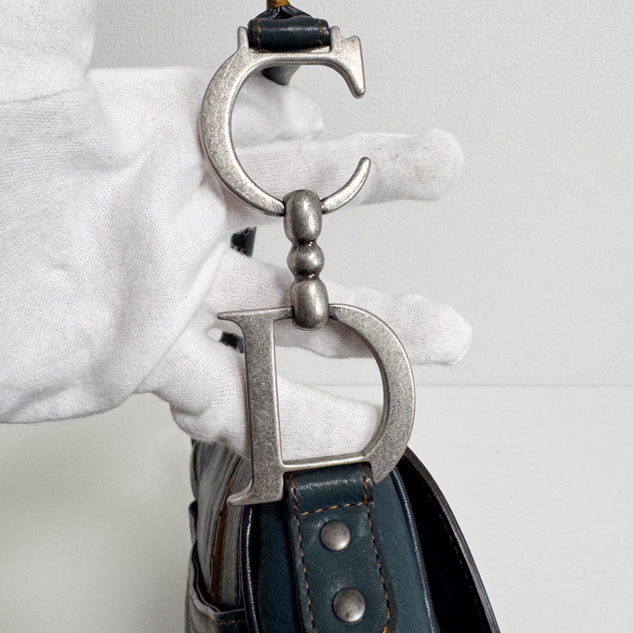 DIOR Saddle Gaucho Green Aged Leather Shoulder Bag, in , Sold by HIVE PRELOVED - Shoulder Bags, ,