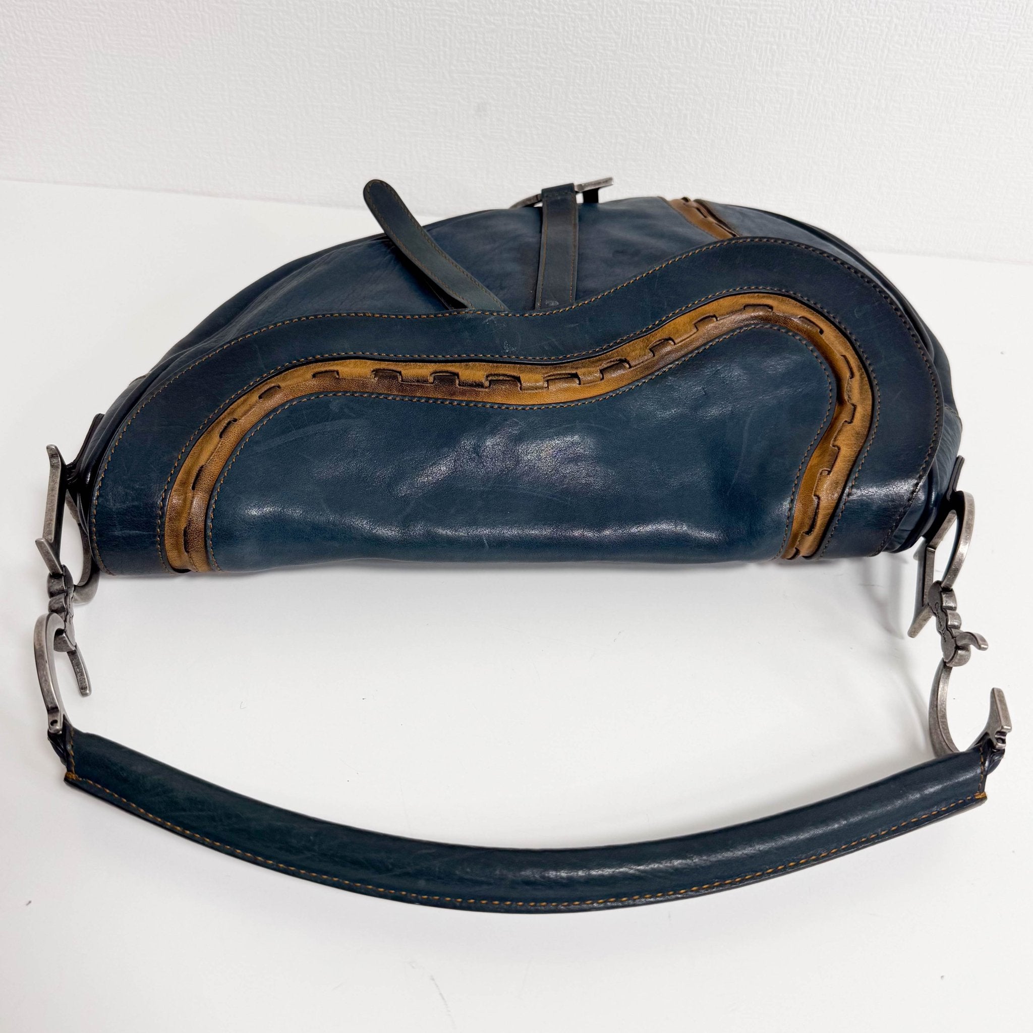 DIOR Saddle Gaucho Green Aged Leather Shoulder Bag, in , Sold by HIVE PRELOVED - Shoulder Bags, ,