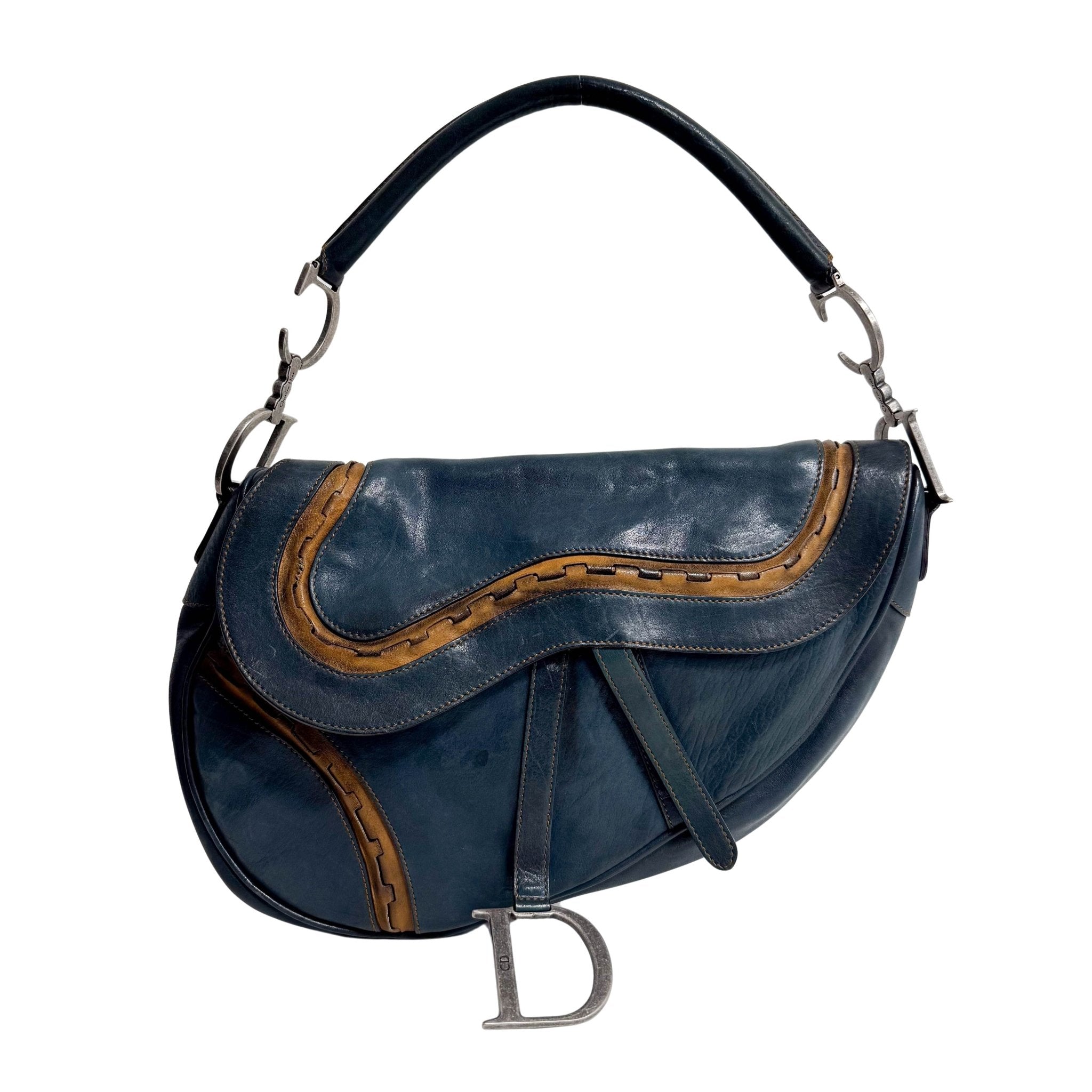 DIOR Saddle Gaucho Green Aged Leather Shoulder Bag, in , Sold by HIVE PRELOVED - Shoulder Bags, ,