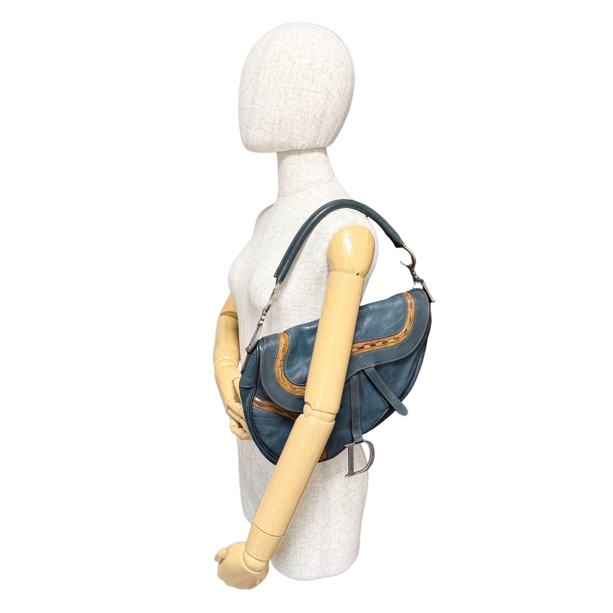 DIOR Saddle Gaucho Green Aged Leather Shoulder Bag, in , Sold by HIVE PRELOVED - Shoulder Bags, ,