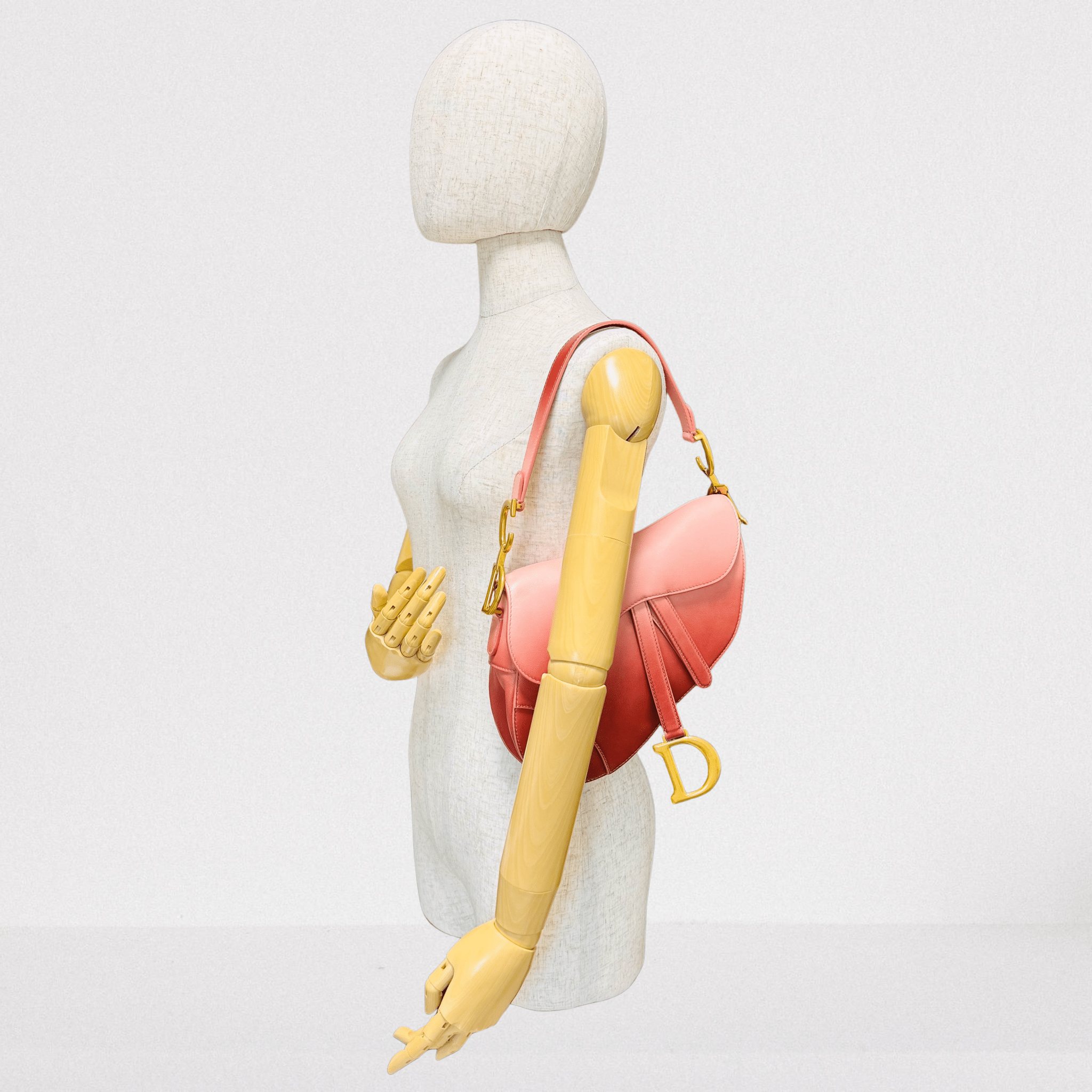 DIOR Saddle Gradient Pink Calfskin Bag, in , Sold by HIVE PRELOVED - Shoulder Bags, ,