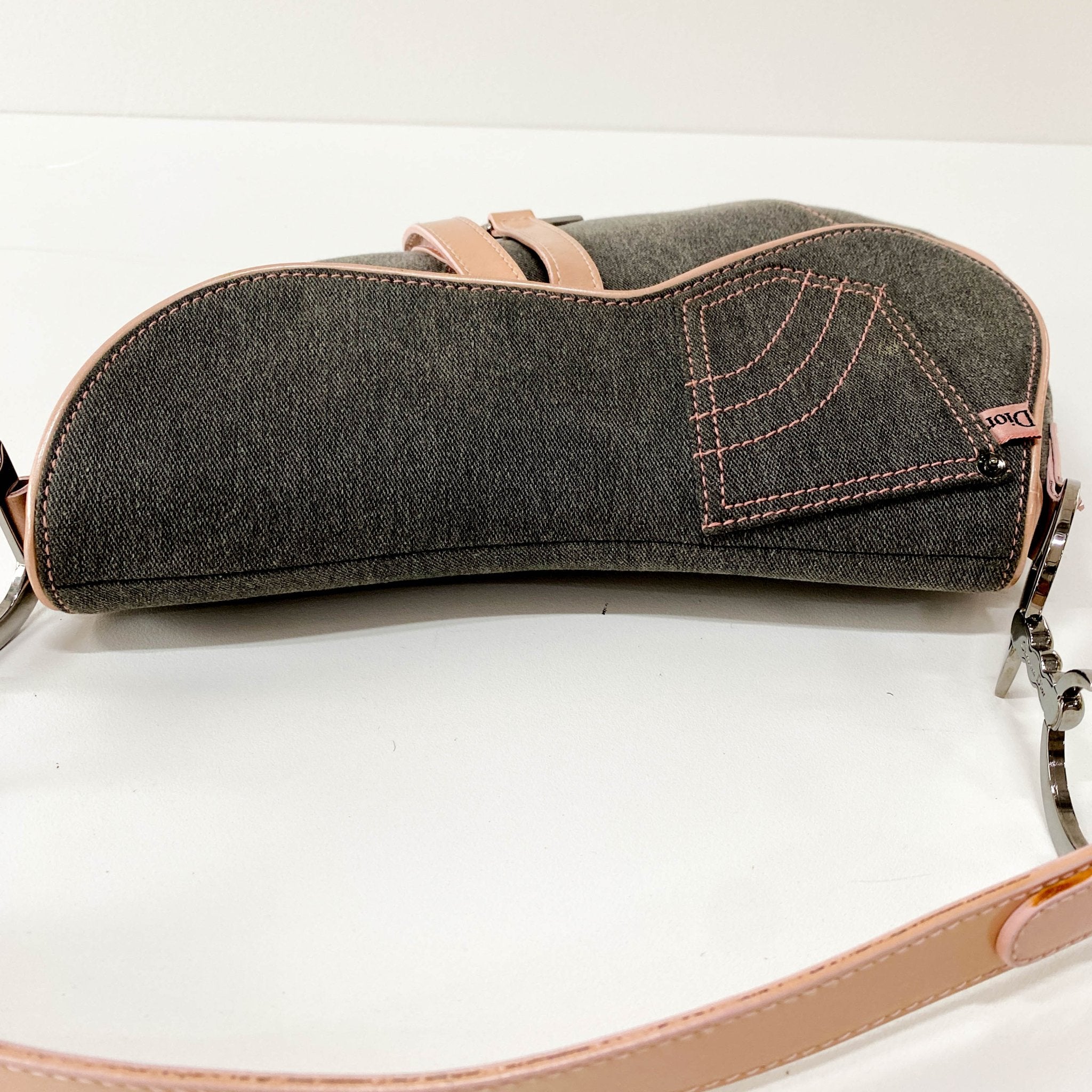 DIOR Saddle Grey Denim Shoulder Bag, in , Sold by HIVE PRELOVED - Shoulder Bags, ,