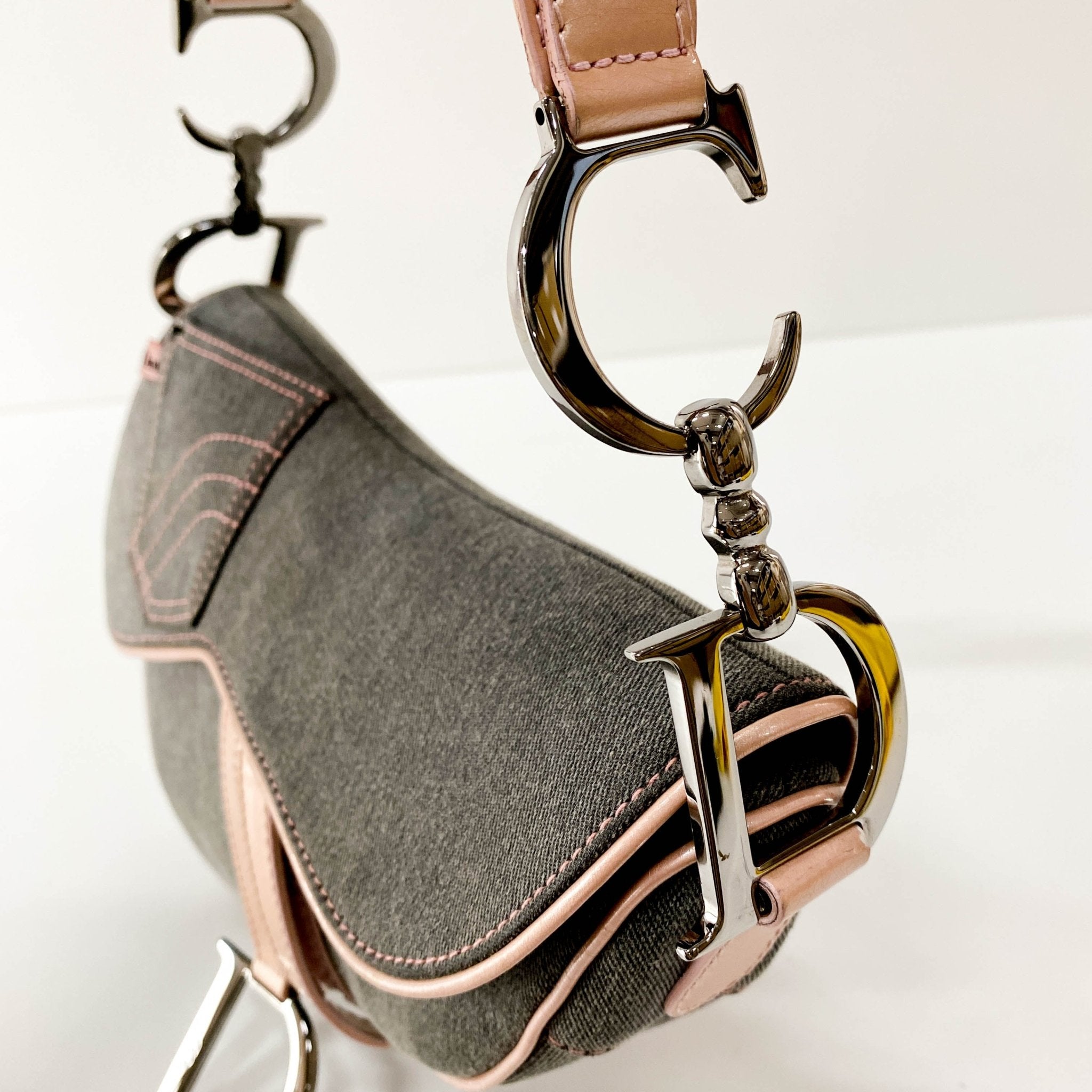 DIOR Saddle Grey Denim Shoulder Bag, in , Sold by HIVE PRELOVED - Shoulder Bags, ,