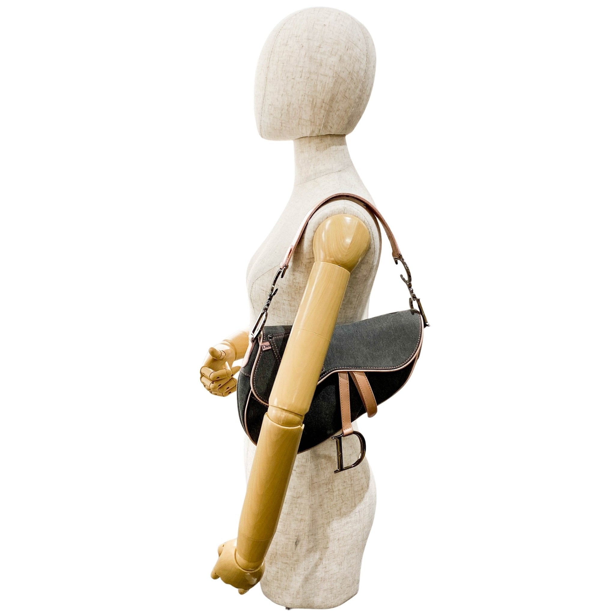 DIOR Saddle Grey Denim Shoulder Bag, in , Sold by HIVE PRELOVED - Shoulder Bags, ,