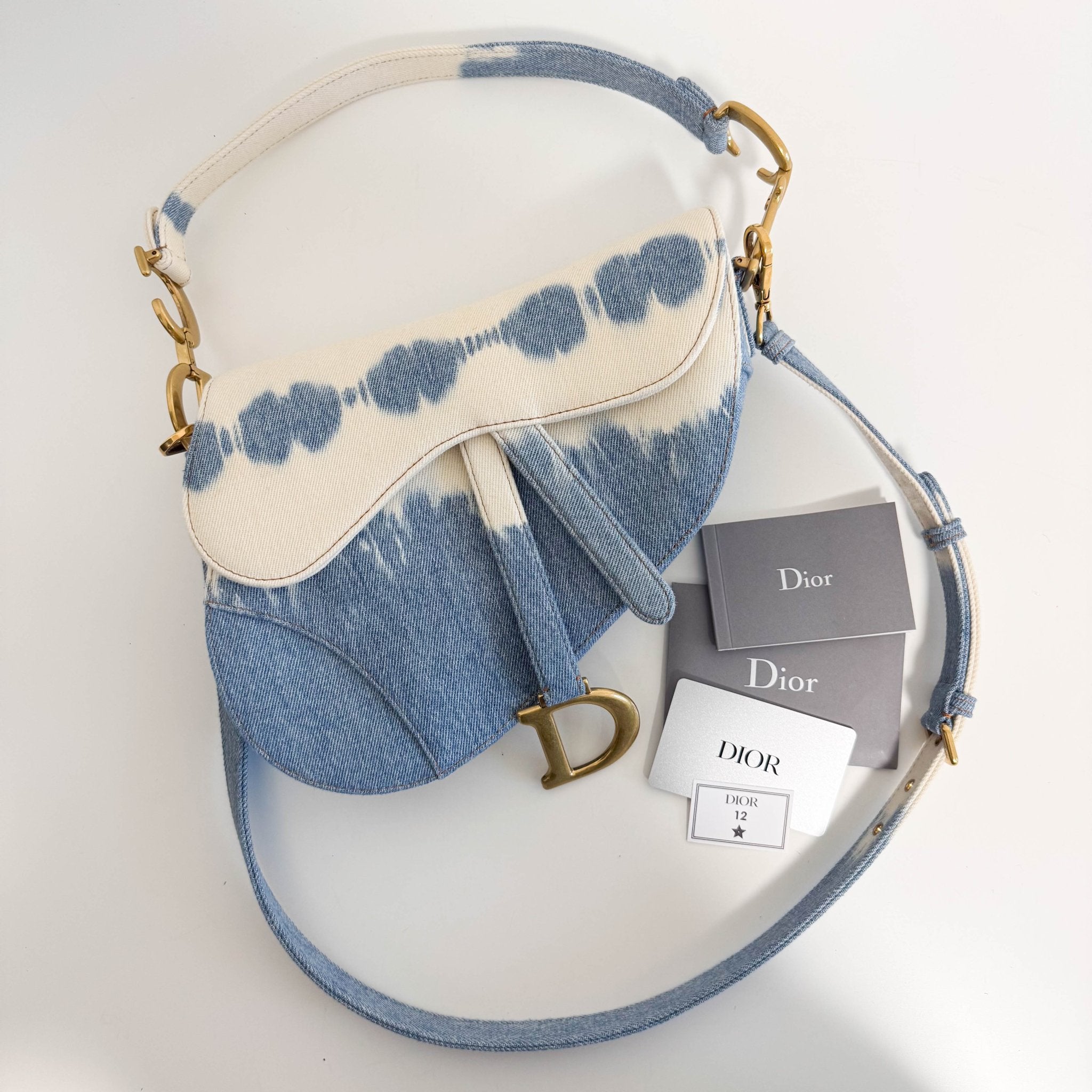 DIOR Saddle Light Blue Denim Shoulder Bag, in , Sold by HIVE PRELOVED - Shoulder Bags, ,